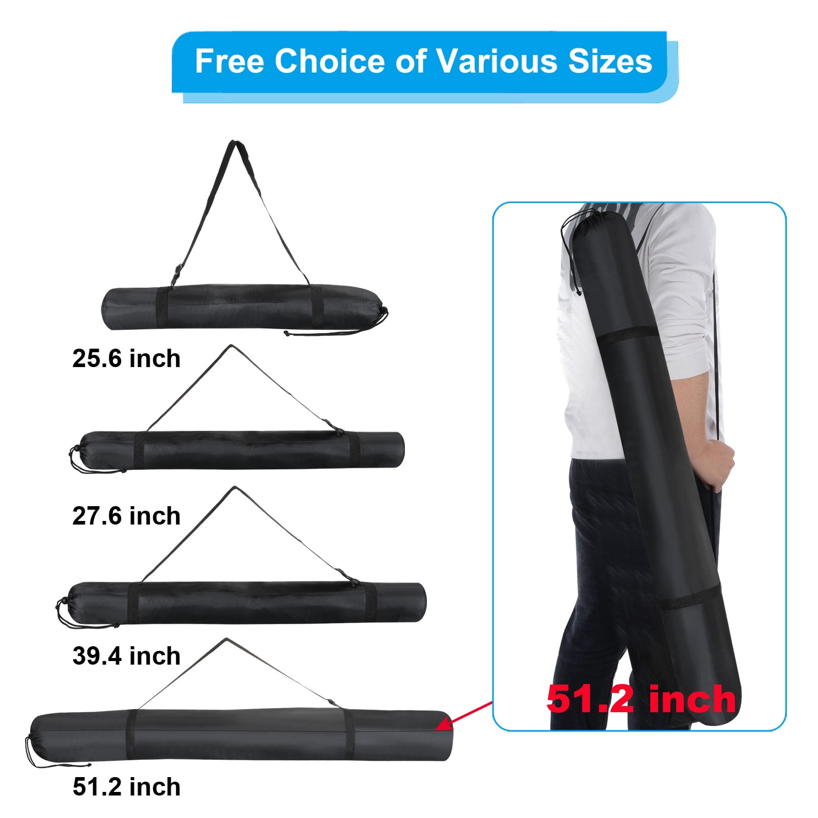 Uxcell Camp Chair Replacement Bag Folding Camping Chair Carry Bag Black 51.2 Inch - Image 6