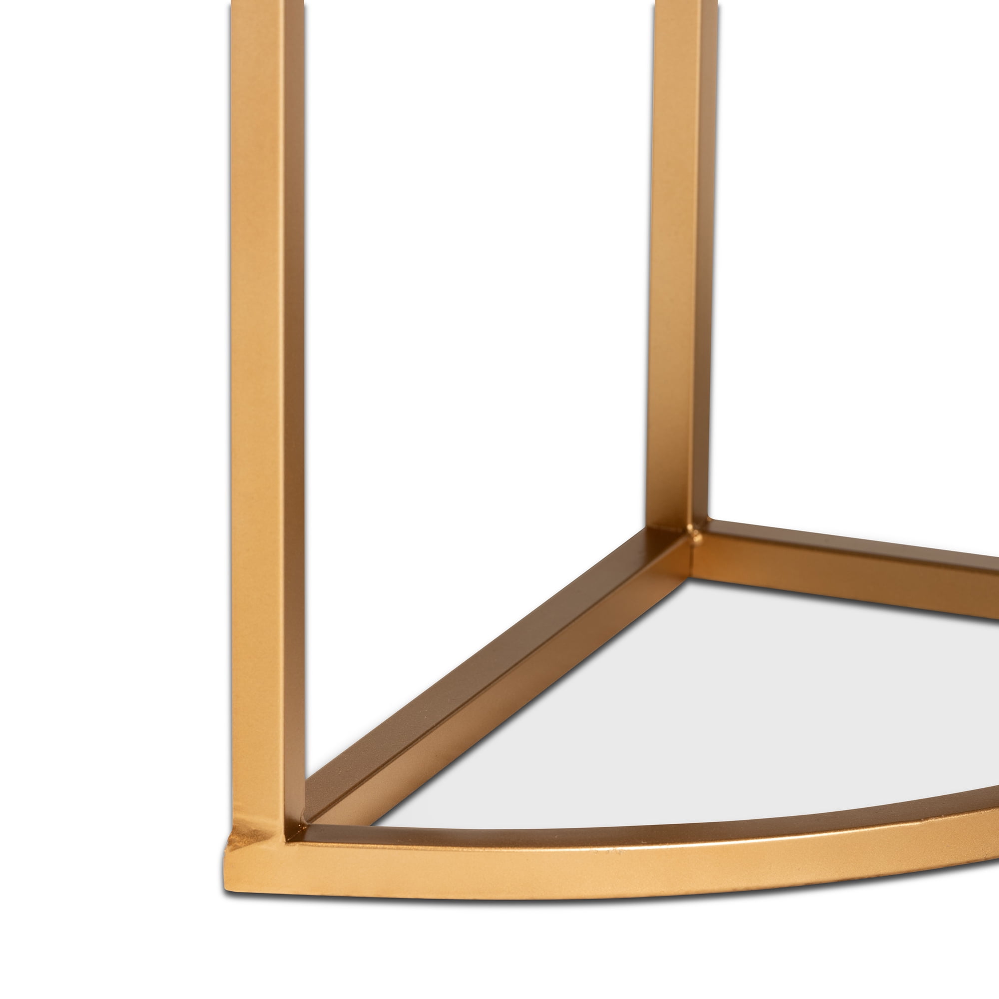 Baxton Studio Beale Luxe and Glam Green Velvet Upholstered and Brushed Gold Finished 1-Drawer Console Table with Faux Marble Tabletop - Image 7