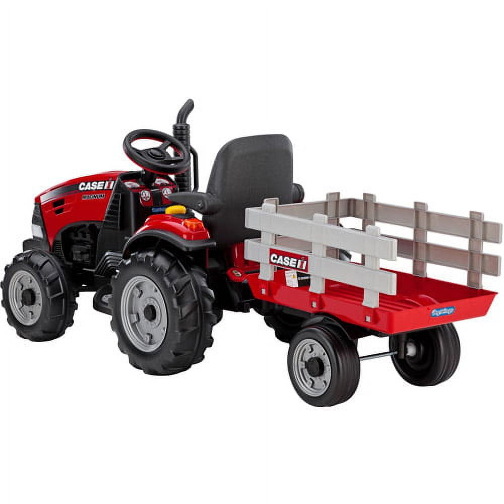Peg Perego Case IH Magnum Tractor and Trailer 12-Volt Battery-Powered Ride-On - Image 8