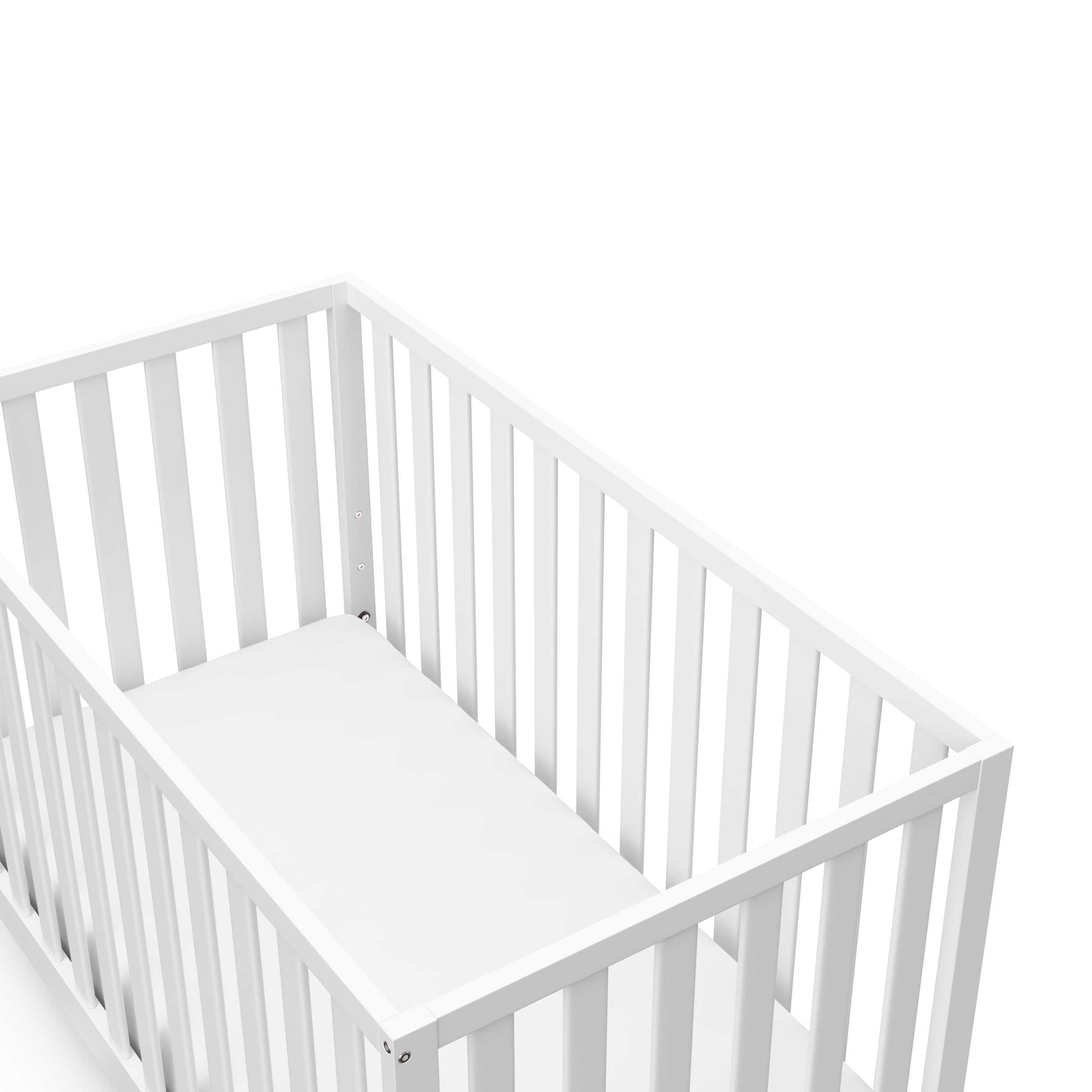 Storkcraft Sunset 4-in-1 Convertible Baby Crib, White - Image 3