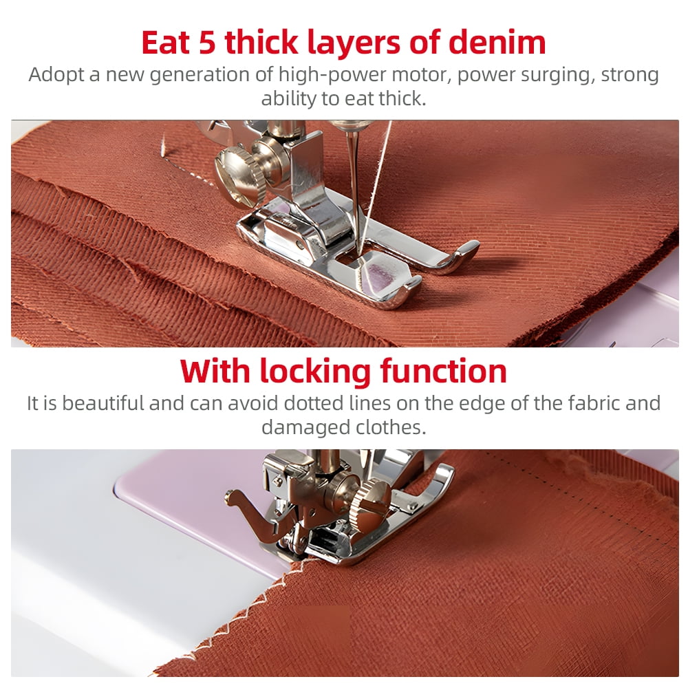 Mini Sewing Machine for Beginners, 42 Piece Handheld Electric Sewing Machines Kit with Built-in 12 Stitches/2 Speed/Auto Winding for Kids Adults - Image 3