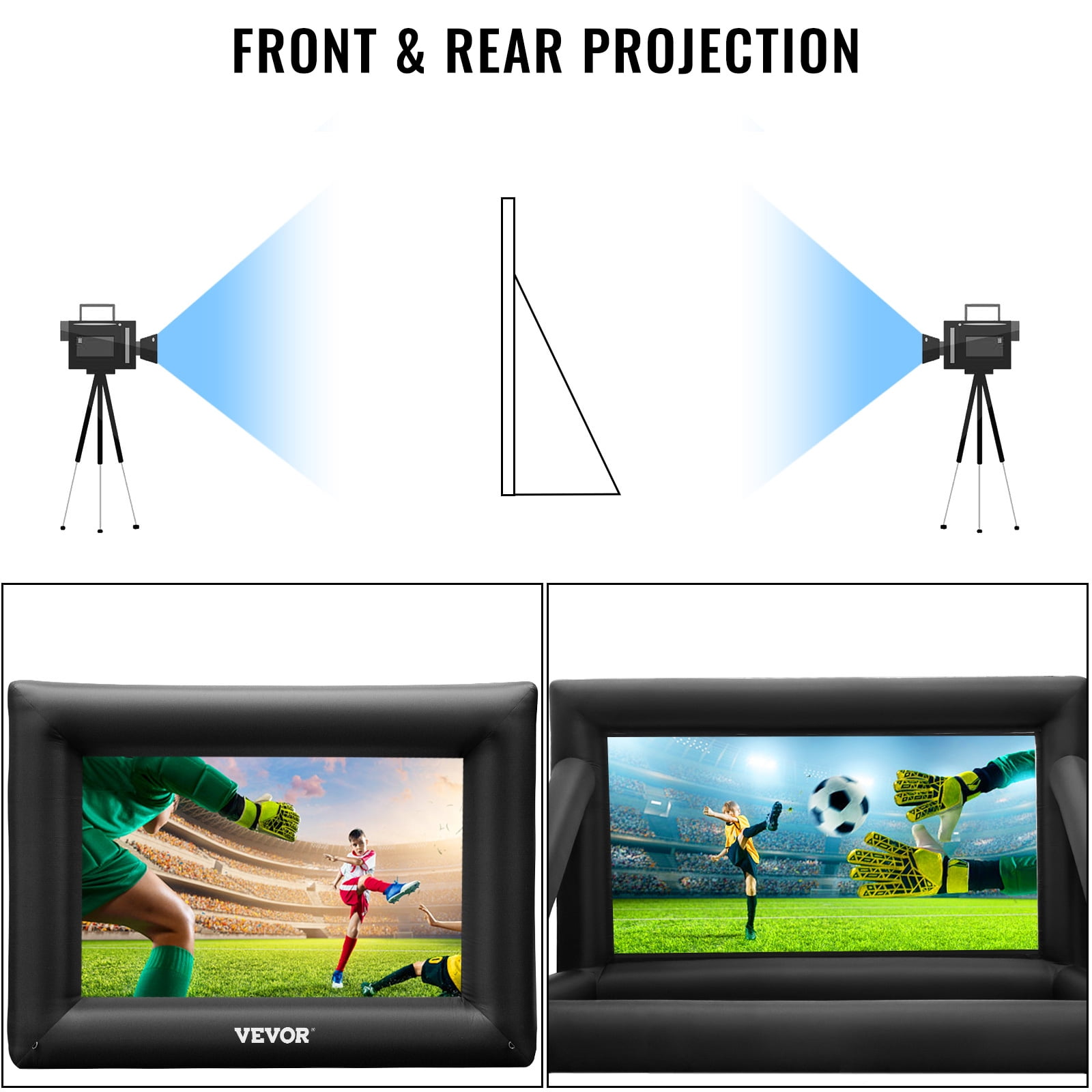 SKYSHALO Inflatable Movie Screen 24ft Projection Outdoor Theater W/Fan for outside with 350W Air Blower and Portable Bag for Outdoor Movie Supports Front/Rear Projection - Image 8