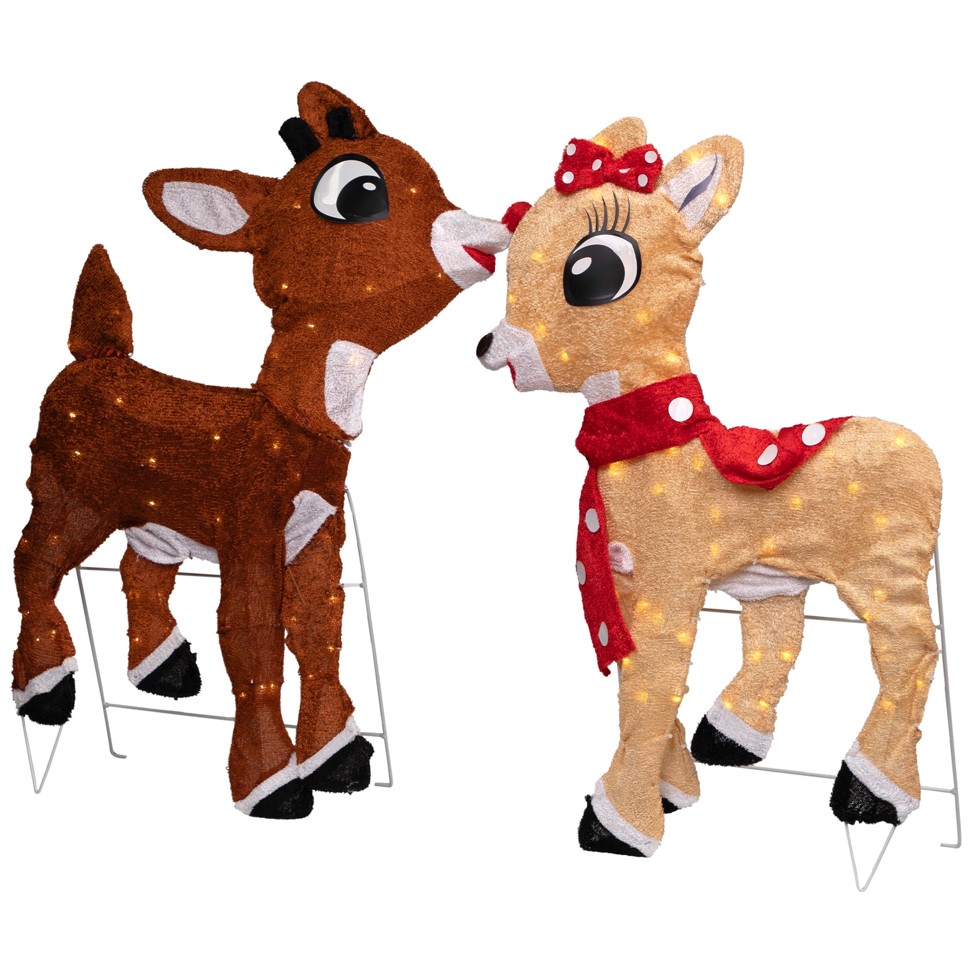 Northlight Lighted Rudolph and Clarice Outdoor Christmas Decorations - 32" - Image 9