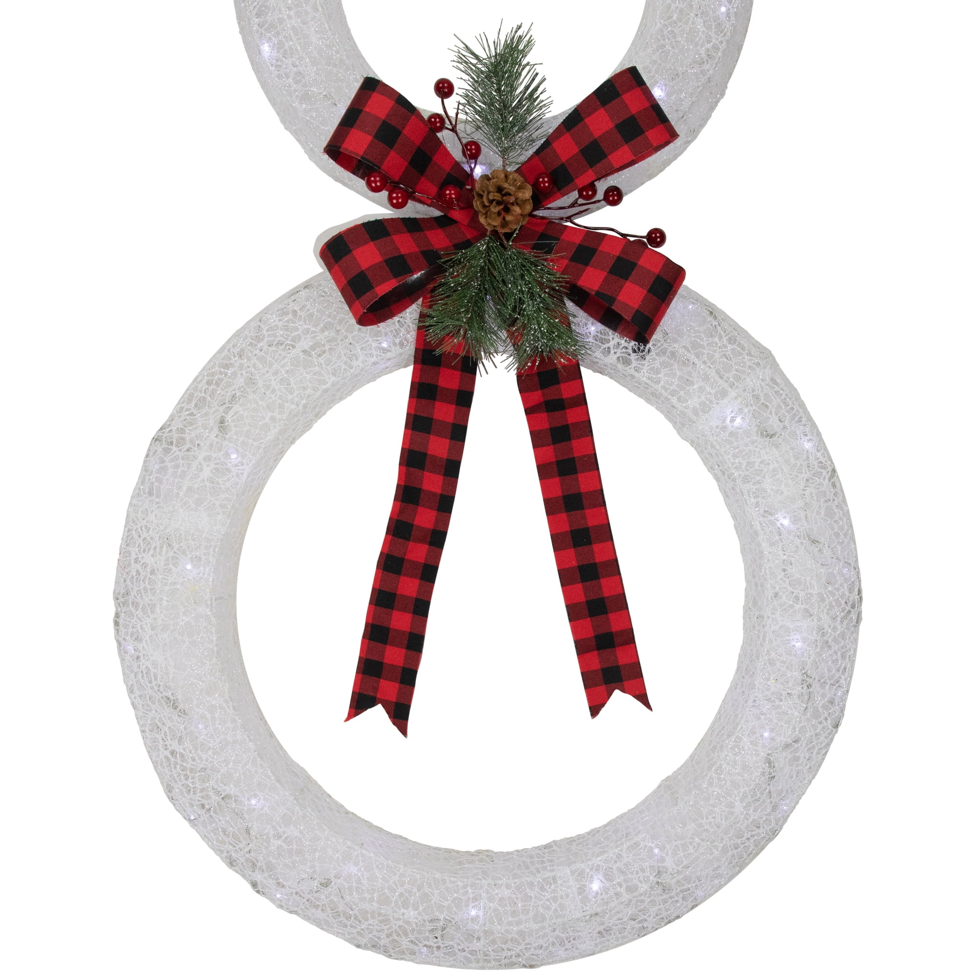 Northlight 48" LED Lighted Wreath Snowman Outdoor Christmas Decoration - Image 5