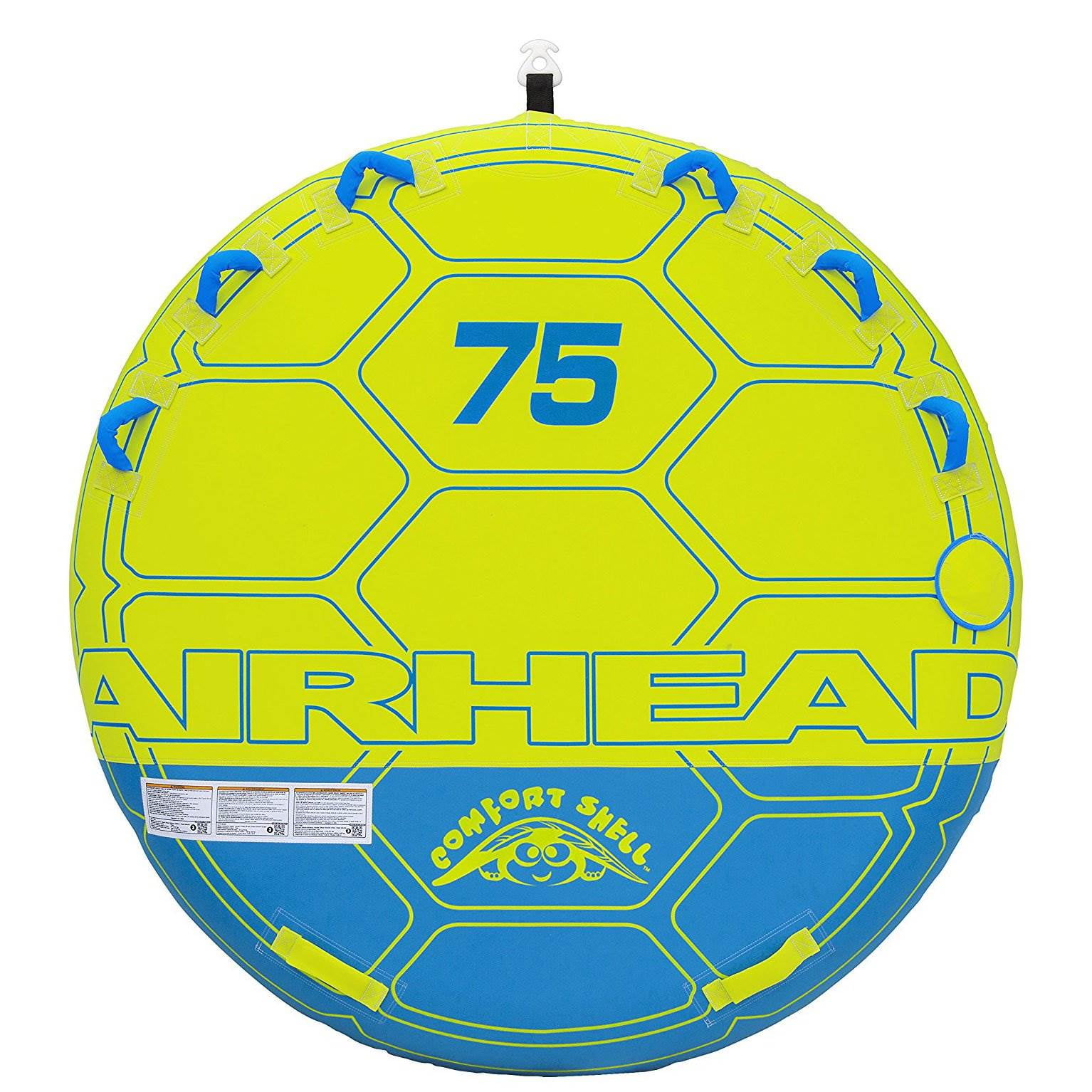 Airhead Comfort 75 Inch Deck Shell 3 Rider Inflatable Towable Boating Water Tube - Image 5