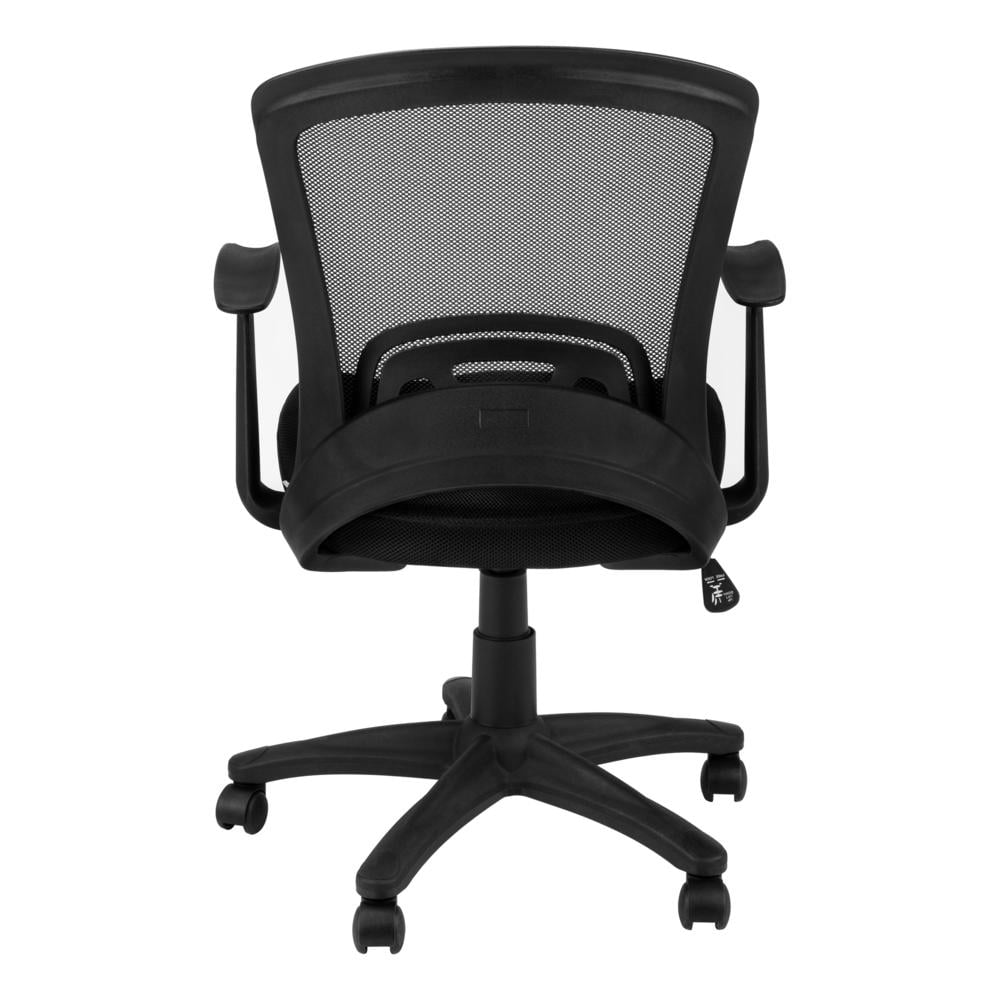 Monarch Specialties Office Chair, Swivel, Ergonomic, Armrests, Computer Desk, Work, Black Mesh - Image 4