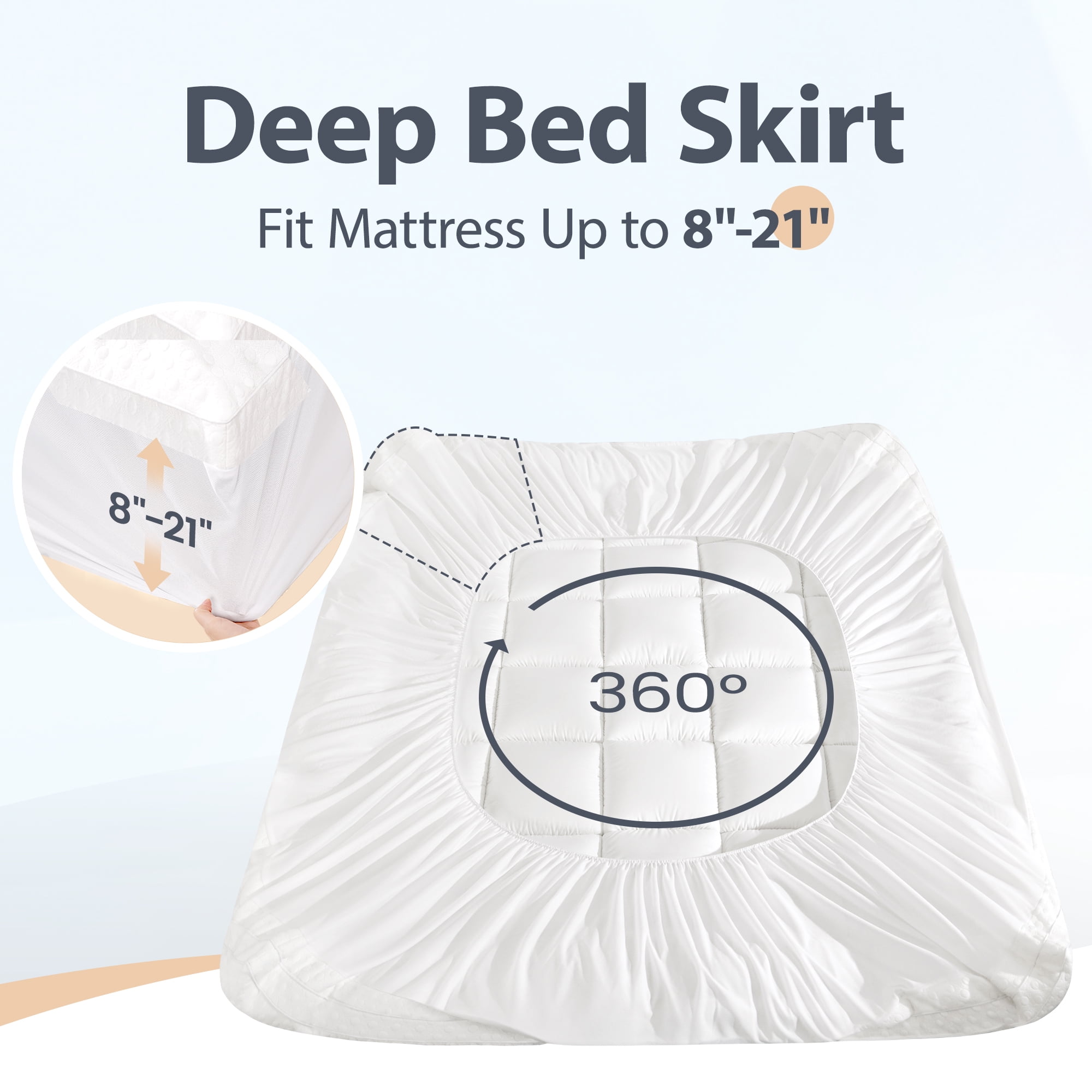 4-Inch Dual Layer Gel Memory Foam Mattress Queen Size, 2-Inch Cooling Gel Memory Foam Plus 2-Inch 100% 400TC Ultra Thick Soft Mattress Pillow Cover, Cool Comfort, Breathable Pressure Reduction - Image 8