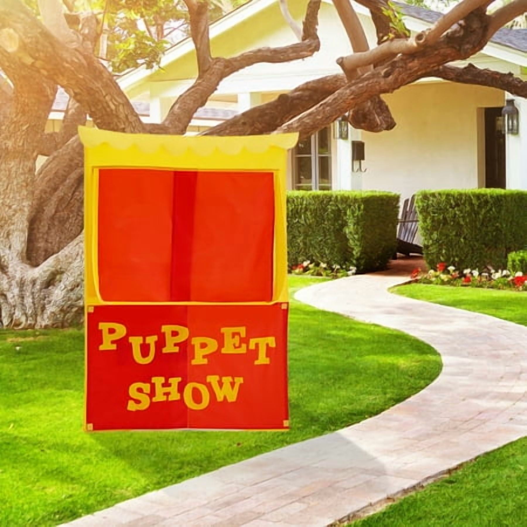 Kids Play Tent Puppet Playhouse Pop Up For Children - Image 3