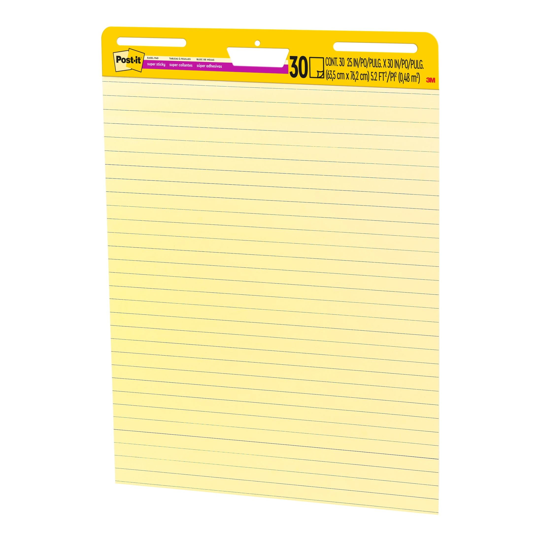 Post-it Super Sticky Easel Pad, Yellow, Lined, 25 in. x 30 in., 4 Pads - Image 4