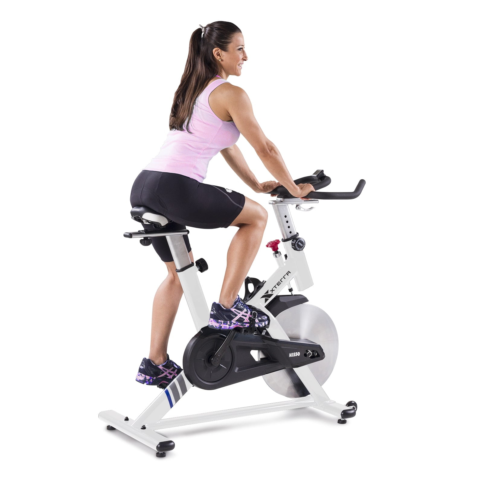 XTERRA Fitness MB550 Indoor Cycling Exercise Bike with 48.5 lb Flywheel, Wireless LCD Display, Unlimited Micro-Adjustment Resistance Levels - Image 4