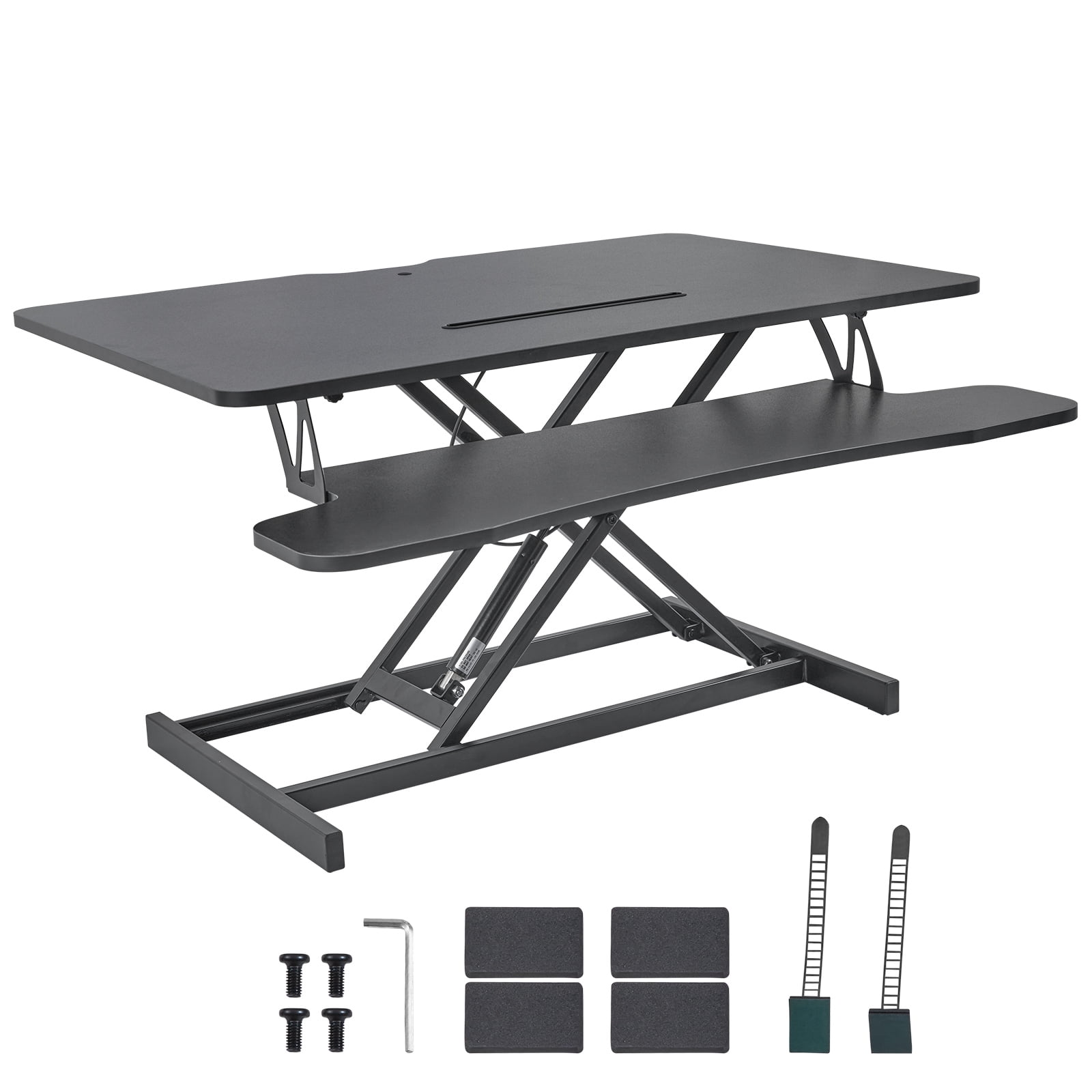 VEVOR Standing Desk Converter 2-Tier Stand up Desk Riser 36" Adjustable Height - Image 9