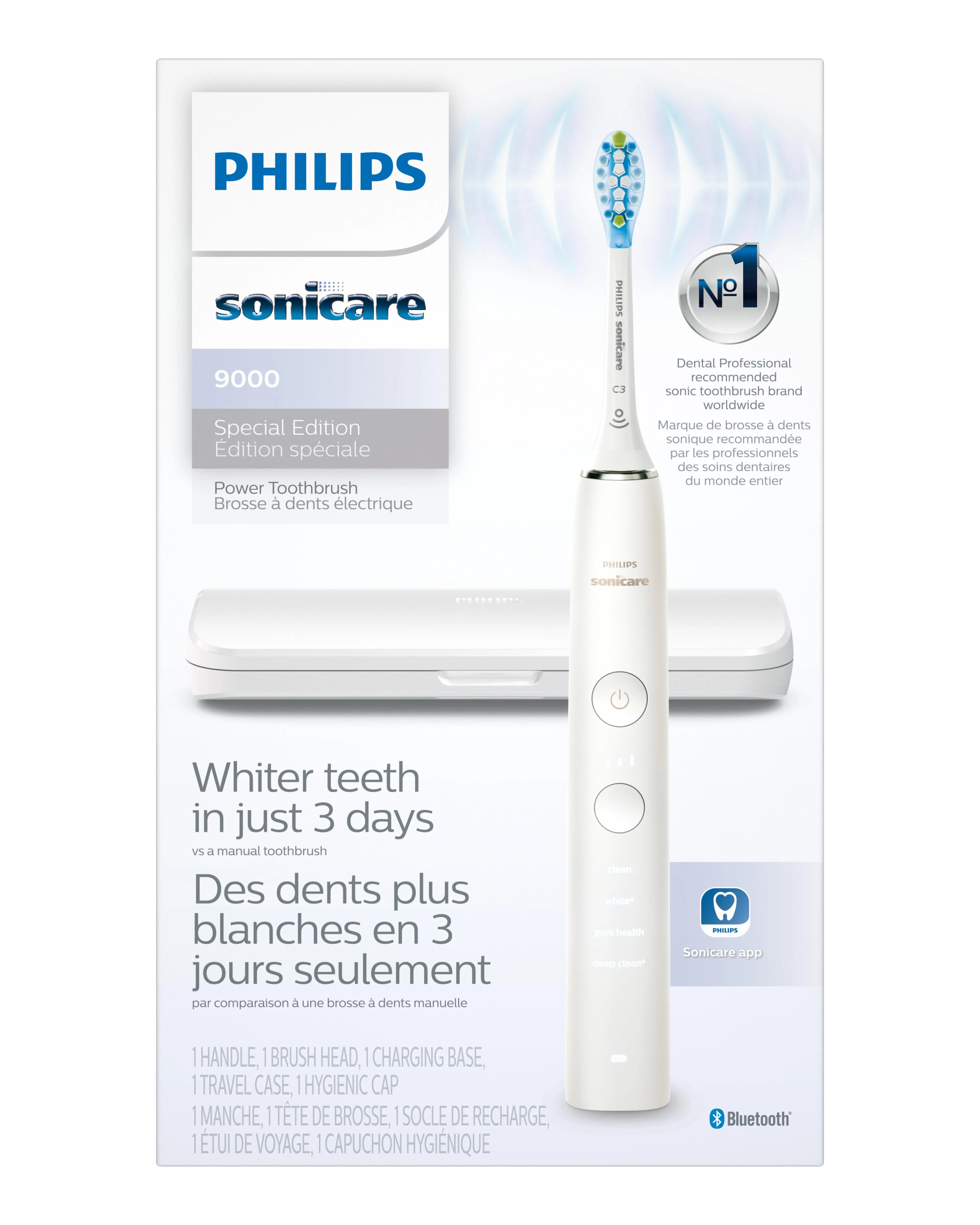 Philips Sonicare DiamondClean 9000 Special Edition Adult Rechargeable Toothbrush, White HX9911/93 - Image 10