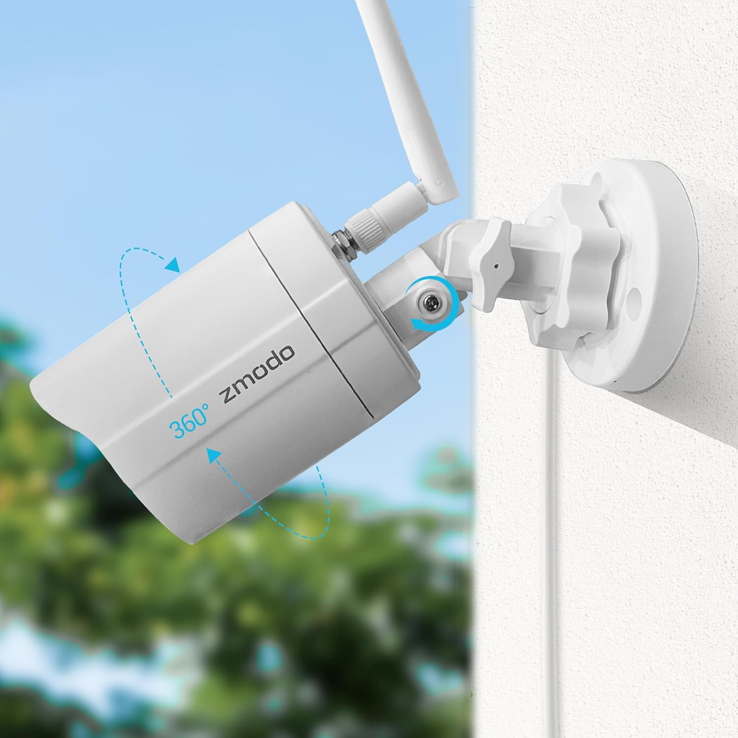 Zmodo 1080p Full HD Outdoor Security Camera System, 4 Pack Smart Home Indoor Outdoor WiFi IP Cameras with Night Vision, Compatible with Alexa - Image 8