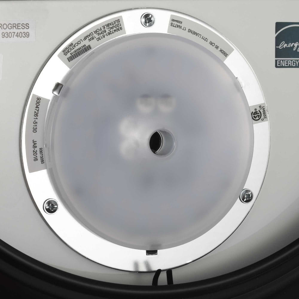 Progress Lighting Eclipse 1-Light Wall Sconce, Brushed Nickel, Satin White Glass Shade - Image 2