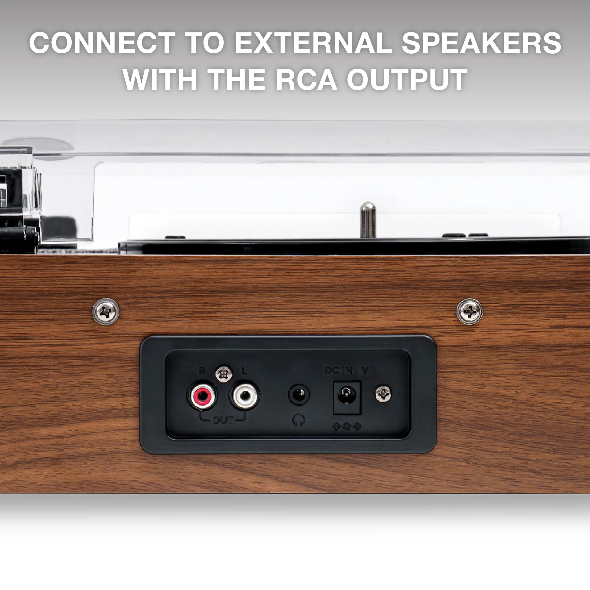 Victrola Eastwood II 3-Speed Bluetooth Record Player with Audio-Technica Cartridge & Built-in Speakers, Walnut - Image 13