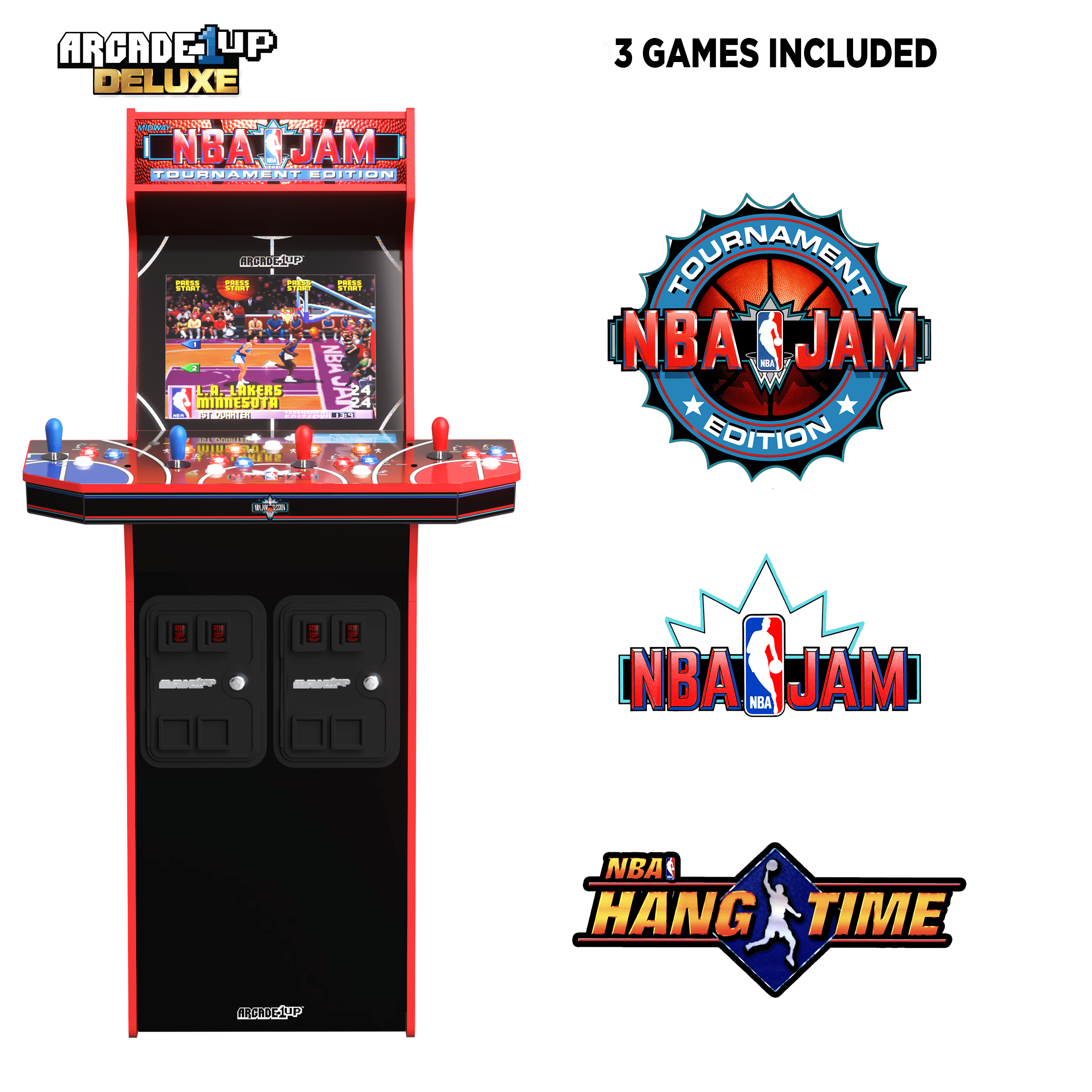Arcade 1UP, NBA Jam Arcade w/ riser and light up marquee - Image 11