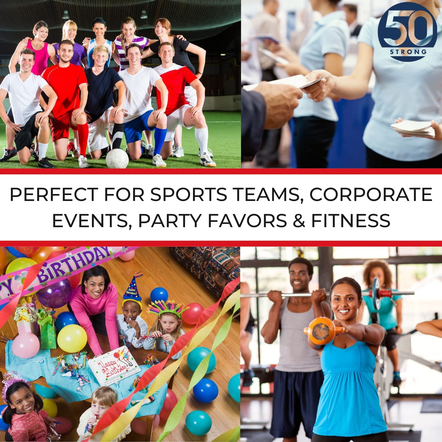 50 Strong Bulk Red Water Bottles, 24 Pack Sports Bottle, 22 oz. BPA-Free Easy Open with Pull Top Cap, Reusable Plastic Water Bottles for Adults & Kids, Top Rack Dishwasher Safe - Image 6