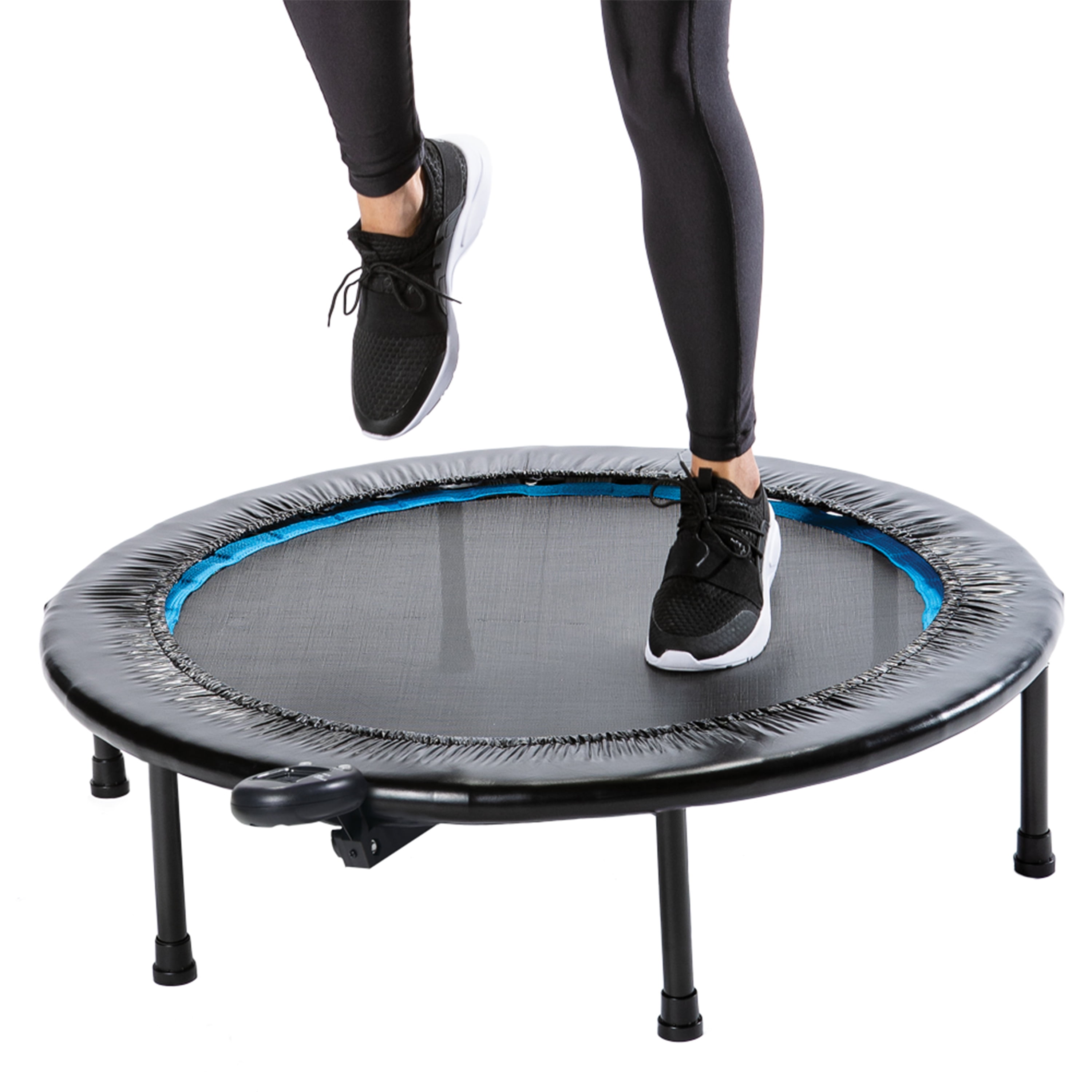 Athletic Works Circuit Trainer Trampoline with Steel Frame, Monitor and Adjustable Incline, 36"Dx12"H, 14 lbs., Black - Image 7