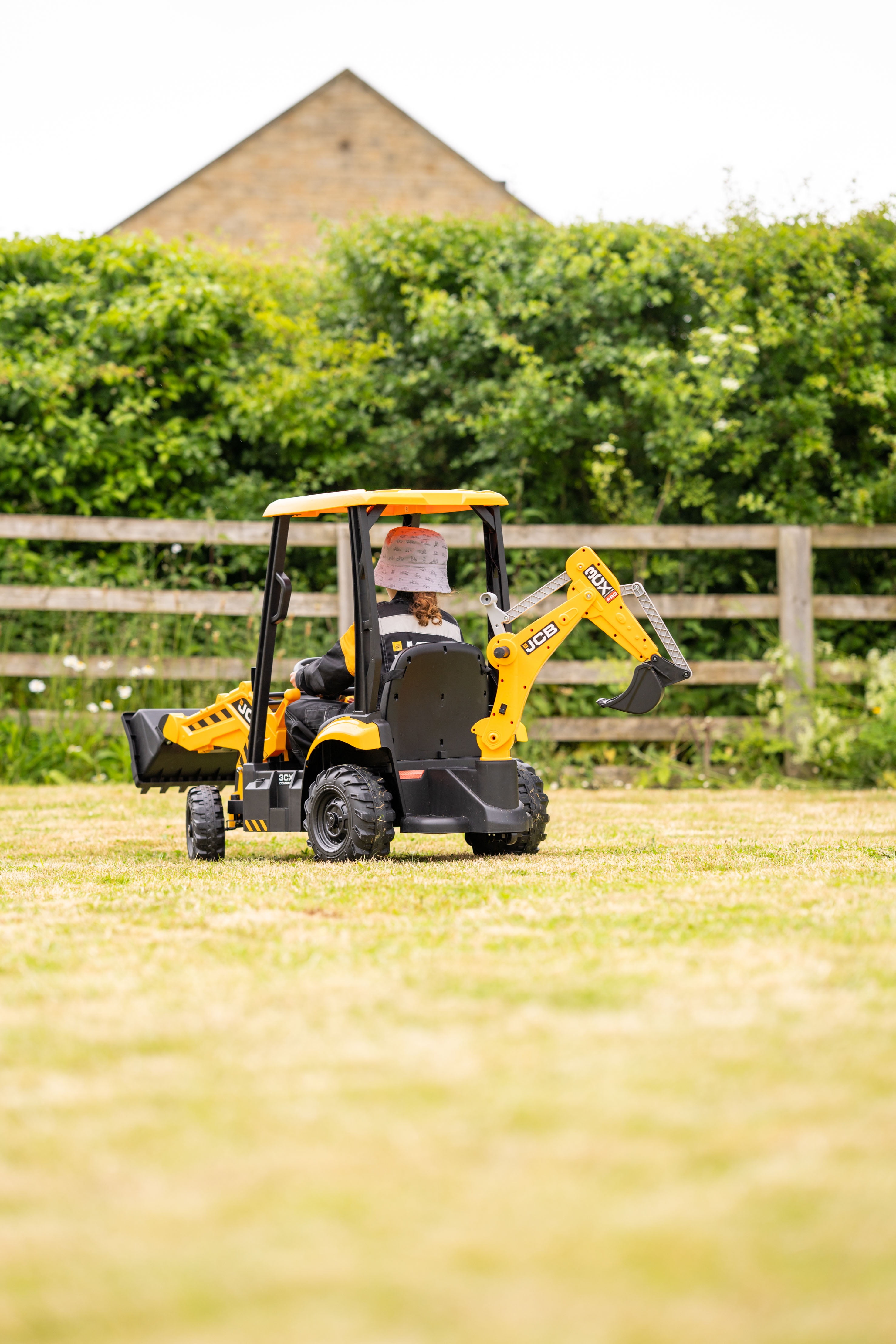 12V Kids Ride on Excavator Digger Toy Cars, JCB Battery Powered Electric Tractor with Remote Control, Ride on Construction Truck w/Adjustable Front/ Back Loader and Shovel for 3-6 Boys Girls, Yellow - Image 8