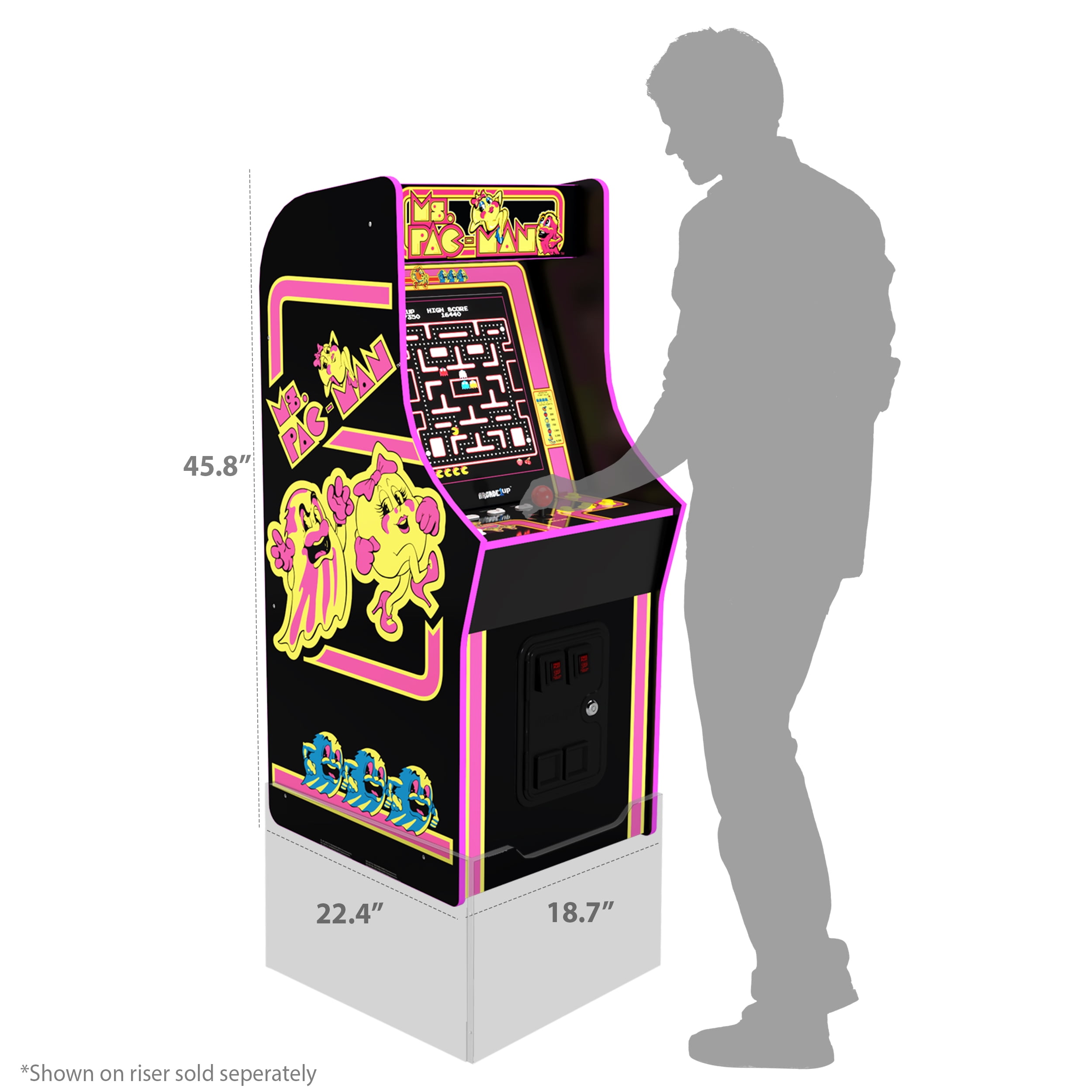 Arcade 1UP - Bandai Namco Entertainment Legacy Arcade Ms. Pac-Man Edition with WIFI - Image 4