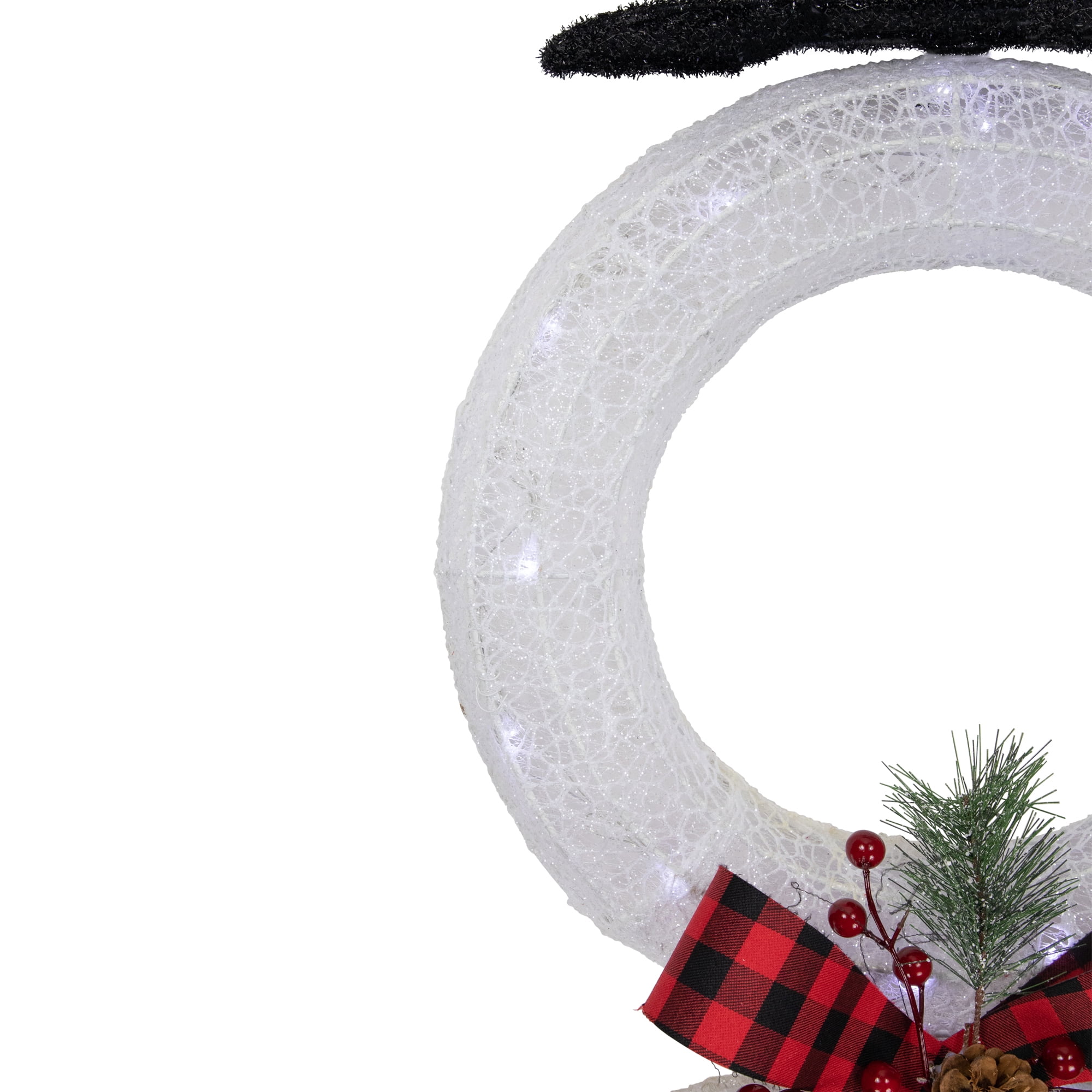 Northlight 48" LED Lighted Wreath Snowman Outdoor Christmas Decoration - Image 4