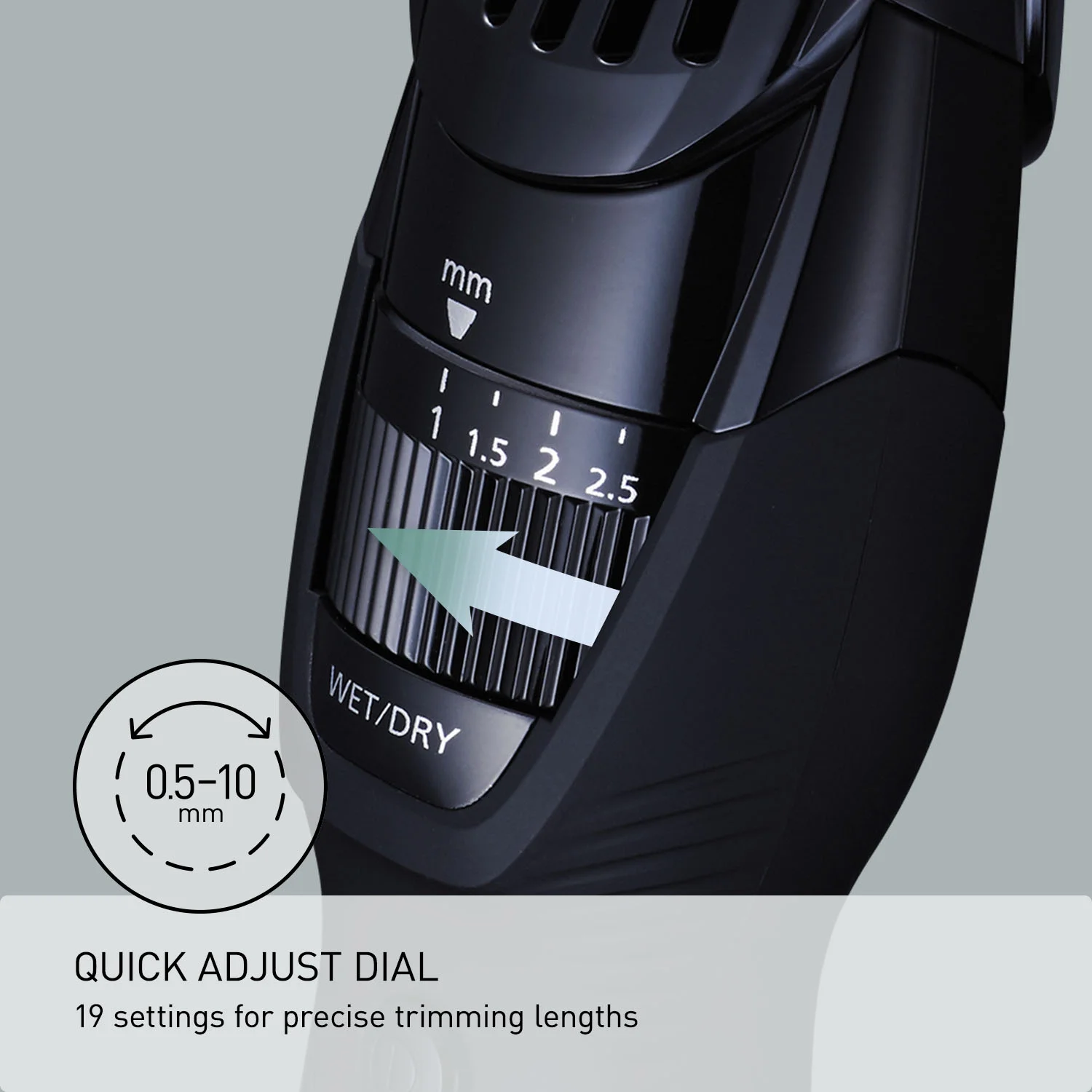 Panasonic Cordless Men's Beard Trimmer with 19 Length Settings, Washable, Rechargeable - ER-GB42-K - Image 10