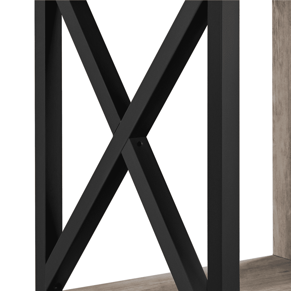 Alden Design TV Stand with Storage for TVs up to 65'', Distressed Gray - Image 6