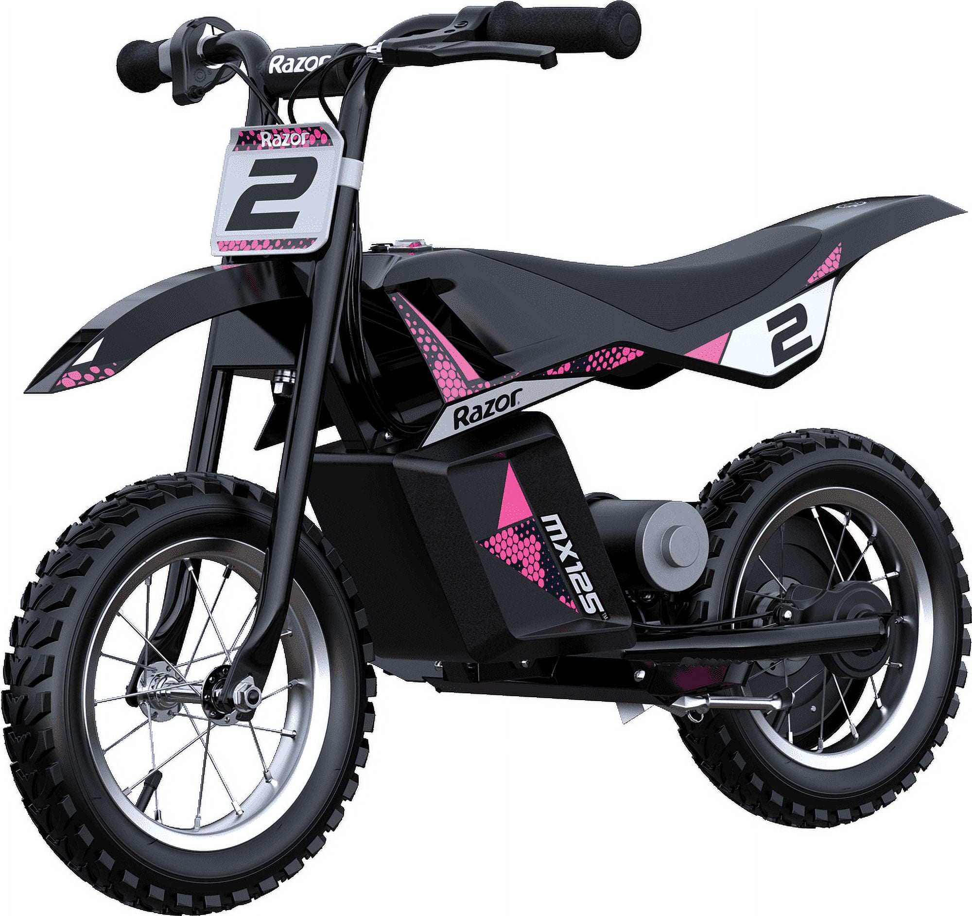 Razor Dirt Rocket MX125 Electric-Powered Dirt Bike - Black with Decal Included, for Child 5+ - Image 5