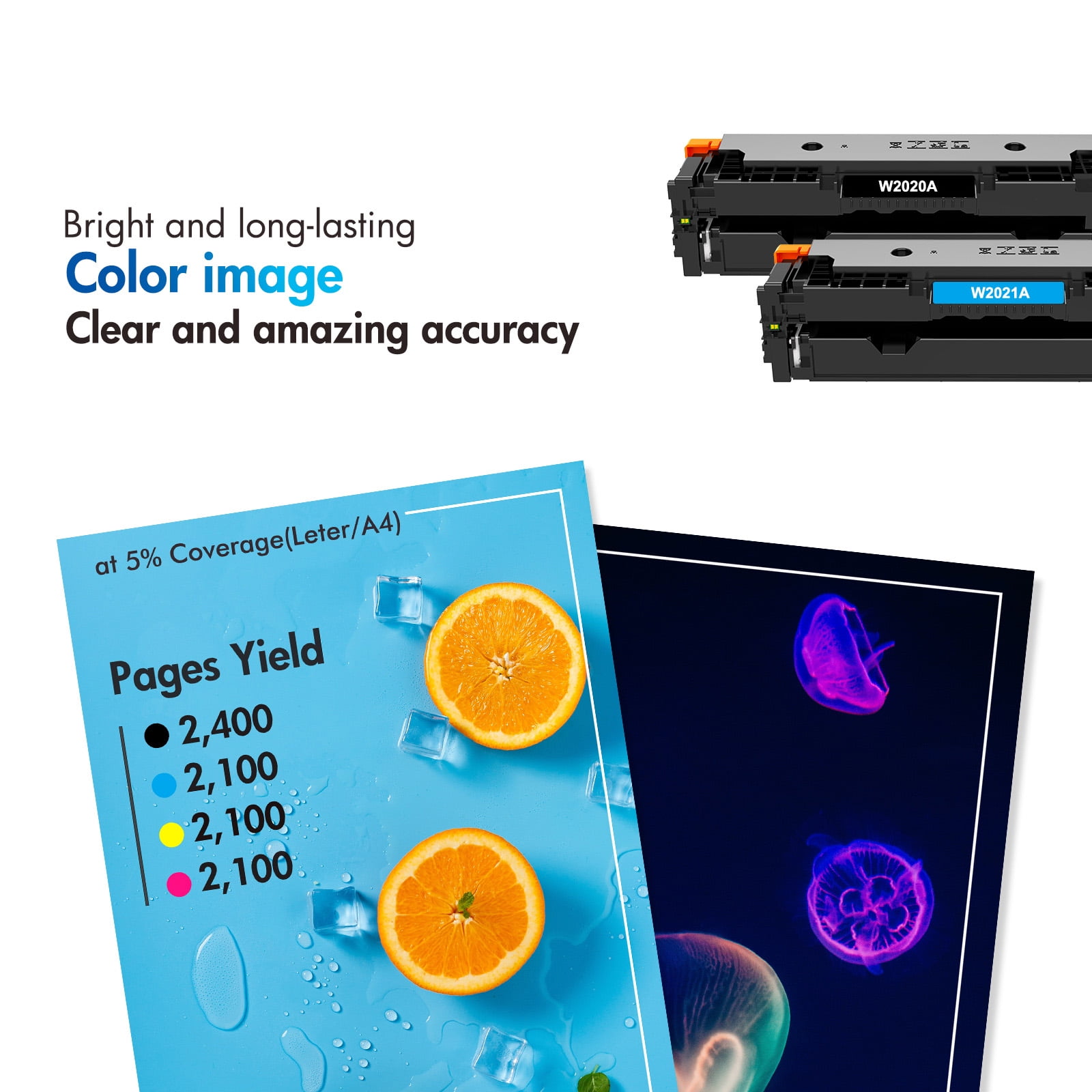 414A Toner Cartridge 4-Pack with Chip Compatible for HP 414A 414X Color LaserJet Pro MFP M479 M479fdw M479fdn M454 M454dn M454dw Enterprise MFP M480f (Black, Cyan, Magenta, Yellow) - Image 4