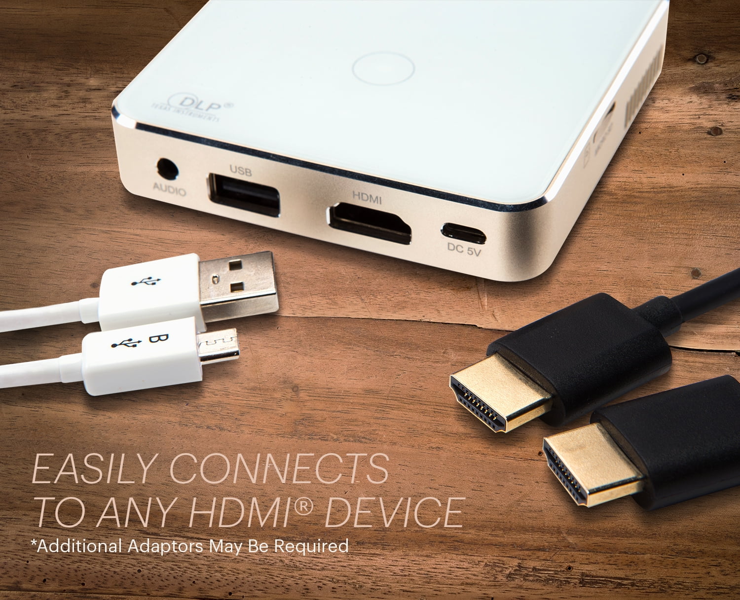 Kodak Ultra Mini Portable Projector - HD 1080p support LED DLP Rechargeable Pico Projector - 100" Display, Built-in Speaker - HDMI, USB and Micro SD - Compatible with iPhone iPad, Android Phones - Image 7