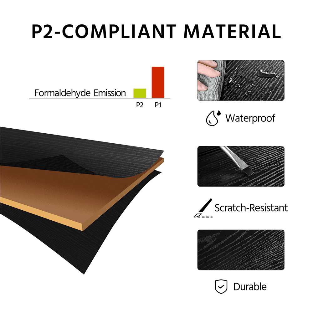 Alden Design Industrial Wooden Rolling File Cabinet with Power Outlet, Black/Rustic Brown - Image 9