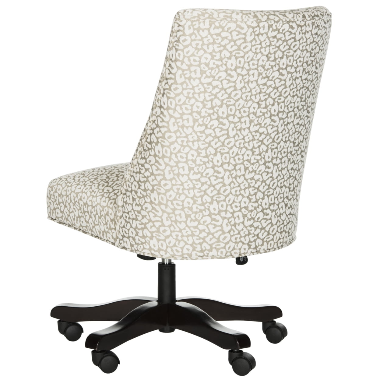 SAFAVIEH Scarlet Upholstered Cushioned Desk Chair with Caster, Grey - Image 7