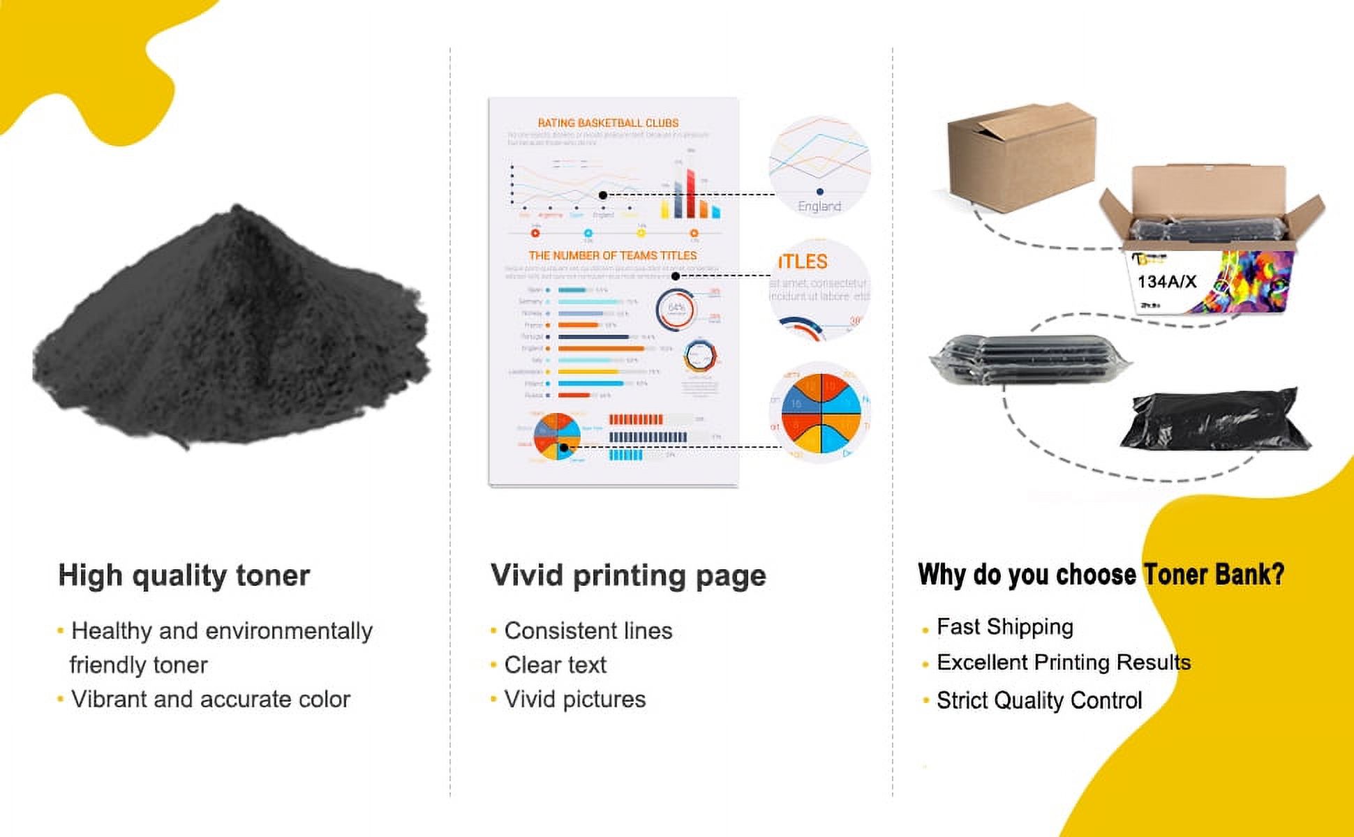 134X 134A Black Toner Cartridges with Chip Compatible for HP 134X W1340X 134A W1340A for HP LaserJet M209dw MFP M234dw MFP M234sdn MFP M234sdw Printer Ink High Yield 2-Pack - Image 7