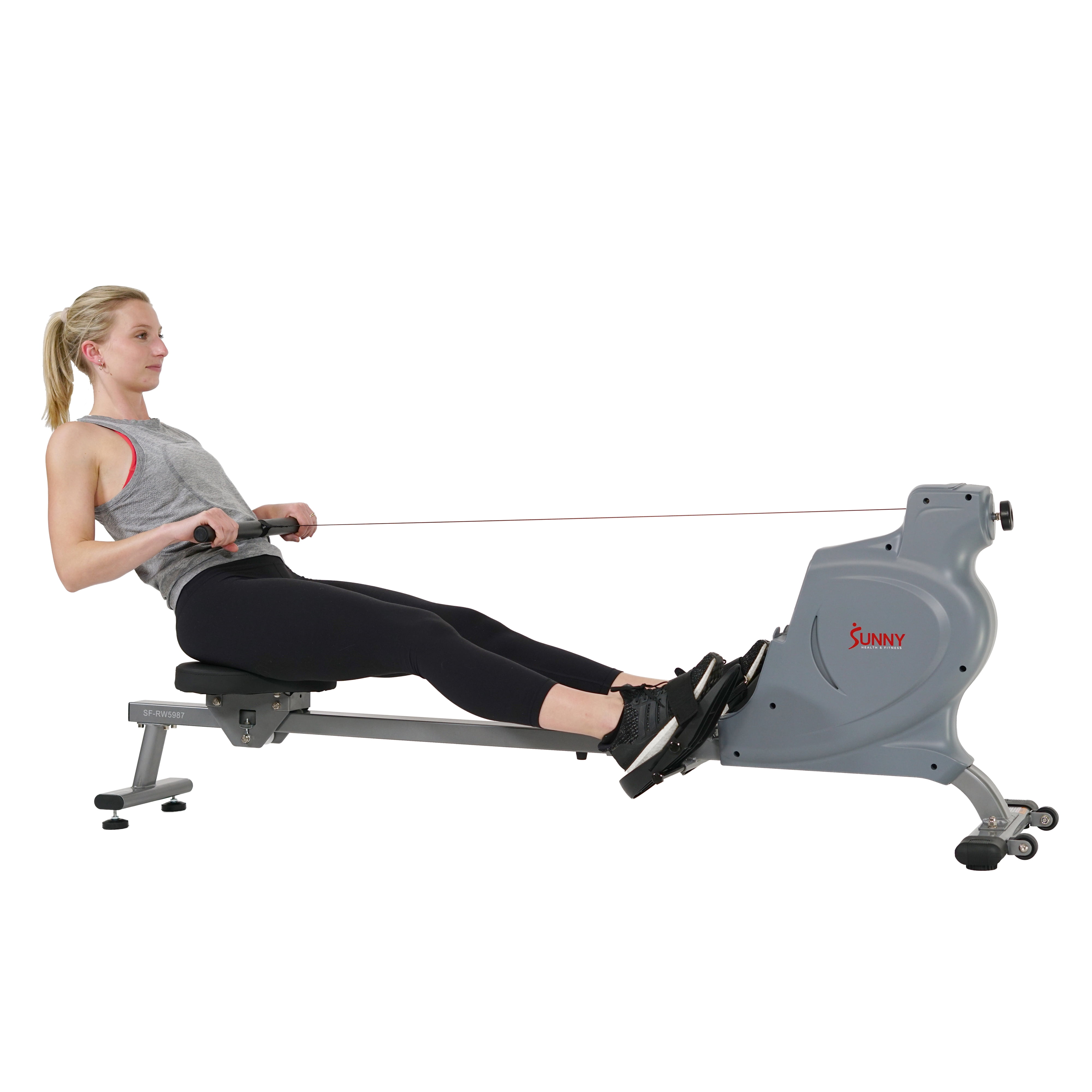 Sunny Health & Fitness Space Efficient Convenient Magnetic Rowing Machine – SF-RW5987 - Image 6