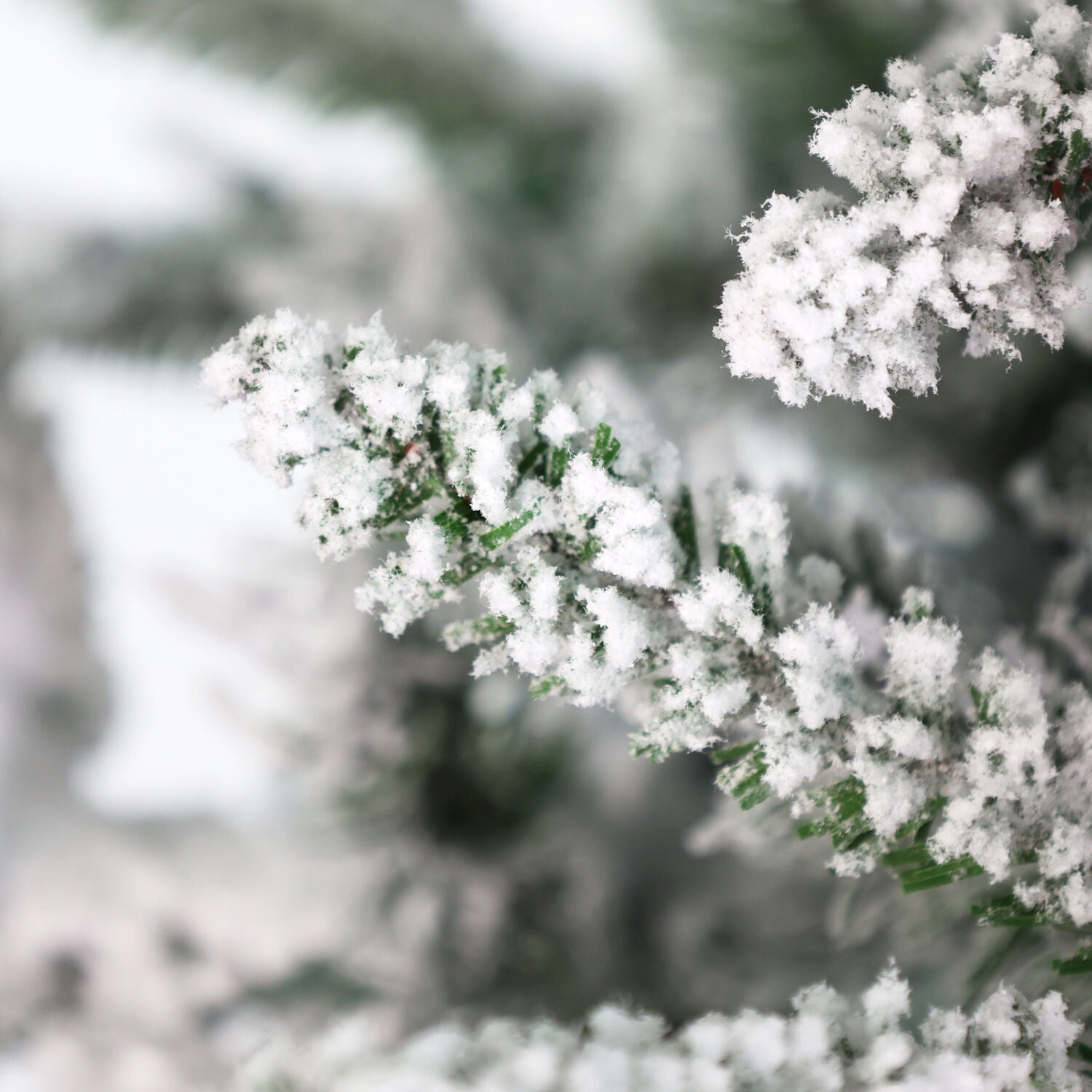 Fraser Hill Farm 9-Ft Flocked Mountain Pine Artificial Christmas Tree with Warm White LED Lights, FFMP090-5SN - Image 4