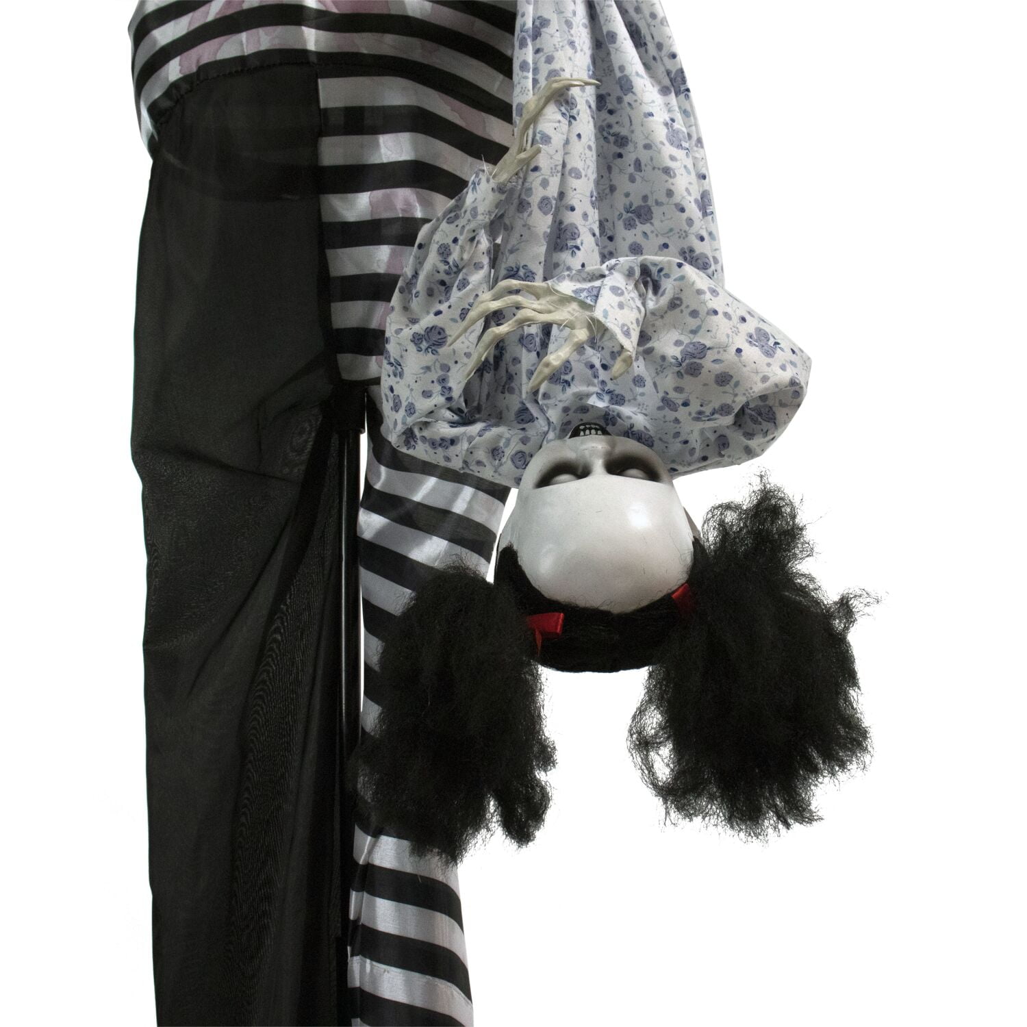 Haunted Hill Farm 6 ft Animatronic Clown with Doll, Life-Sized Halloween Prop, HHCLOWN-10FLSA - Image 8