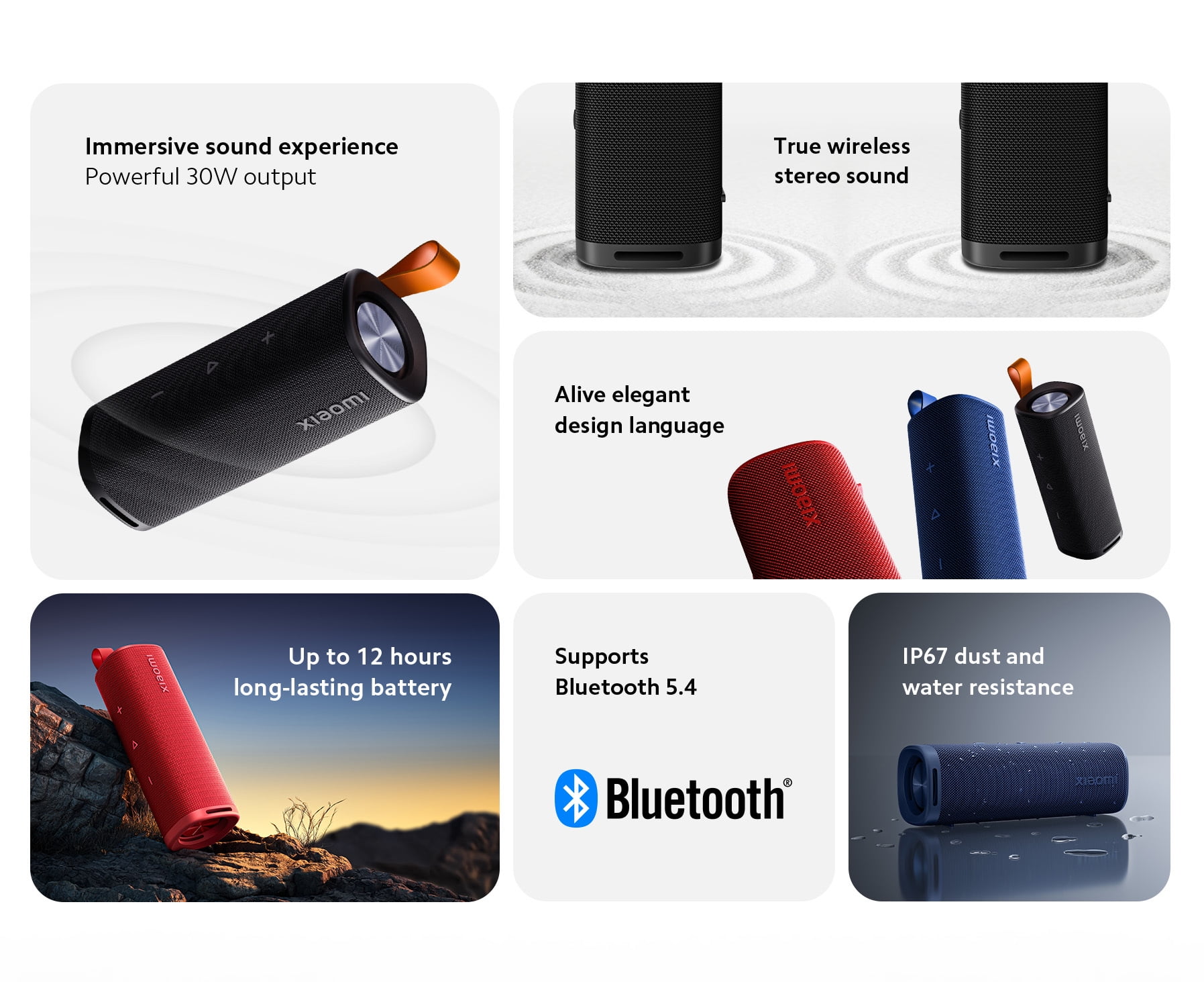 Xiaomi 30W Portable Bluetooth Speaker - IP67 Waterproof, 20H Playtime (Bluetooth 5.4) - Image 4