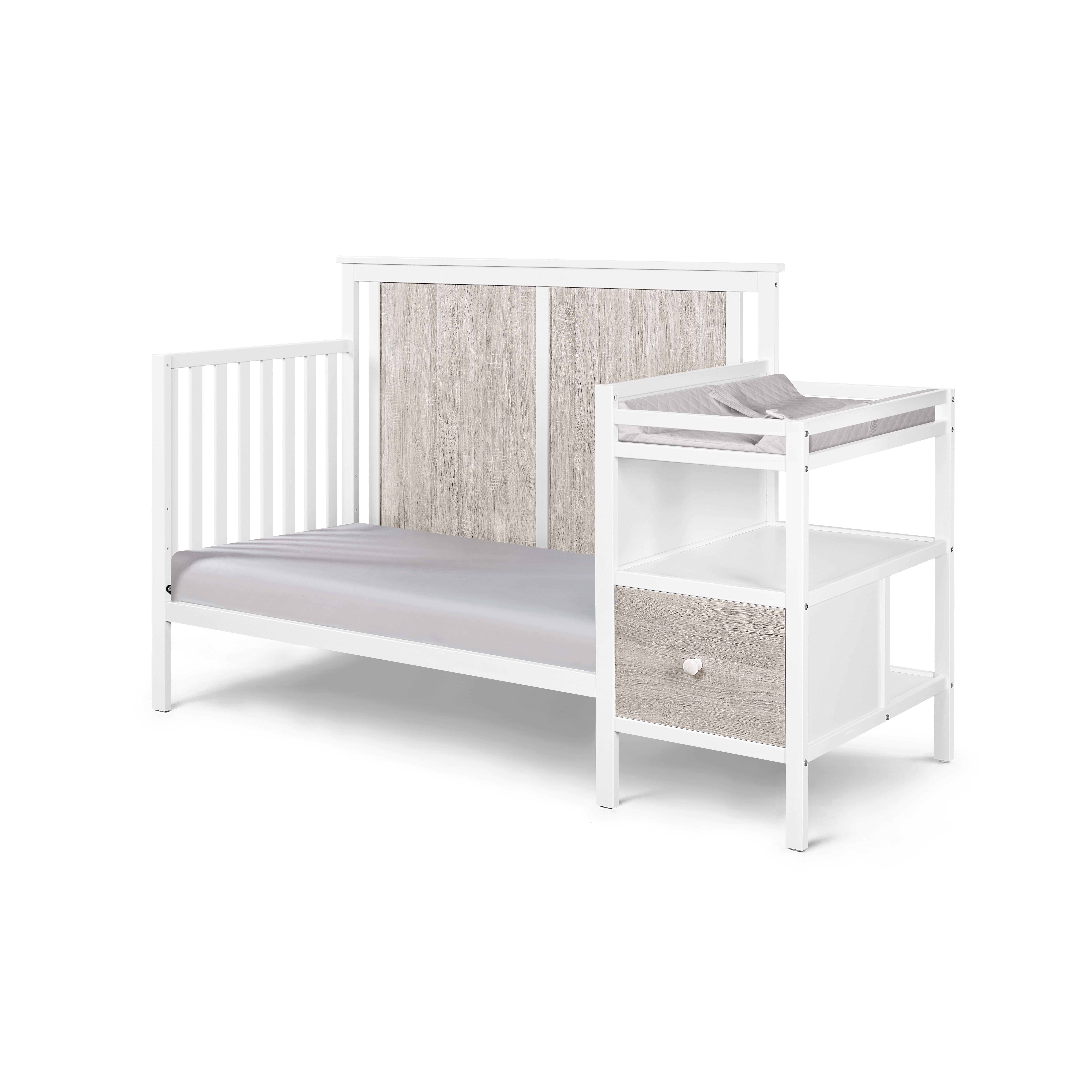 Suite Bebe Connelly 4-in-1 Convertible Crib and Changer Combo, White - Image 9