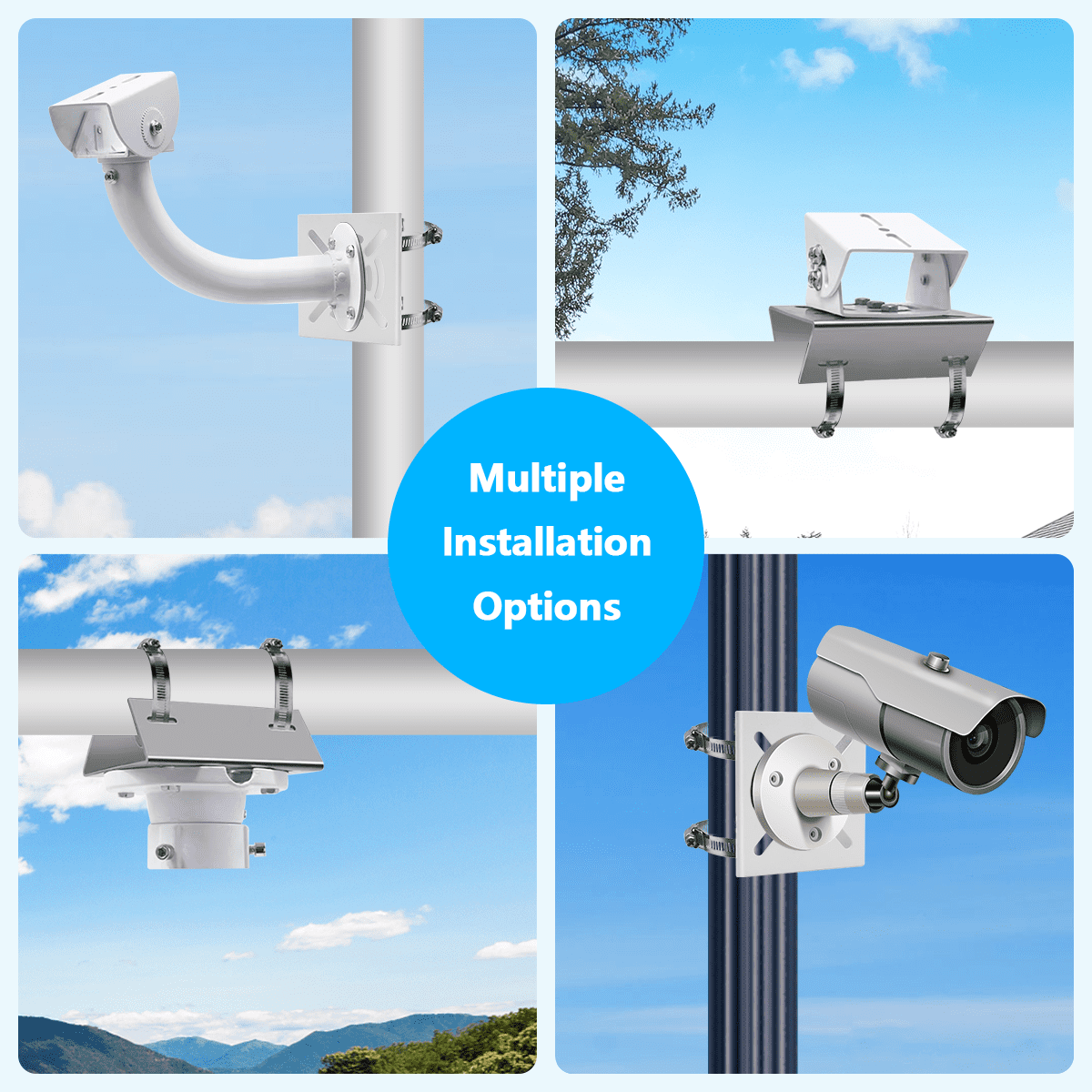 Universal Security Camera Pole Clamp Bracket - Image 4