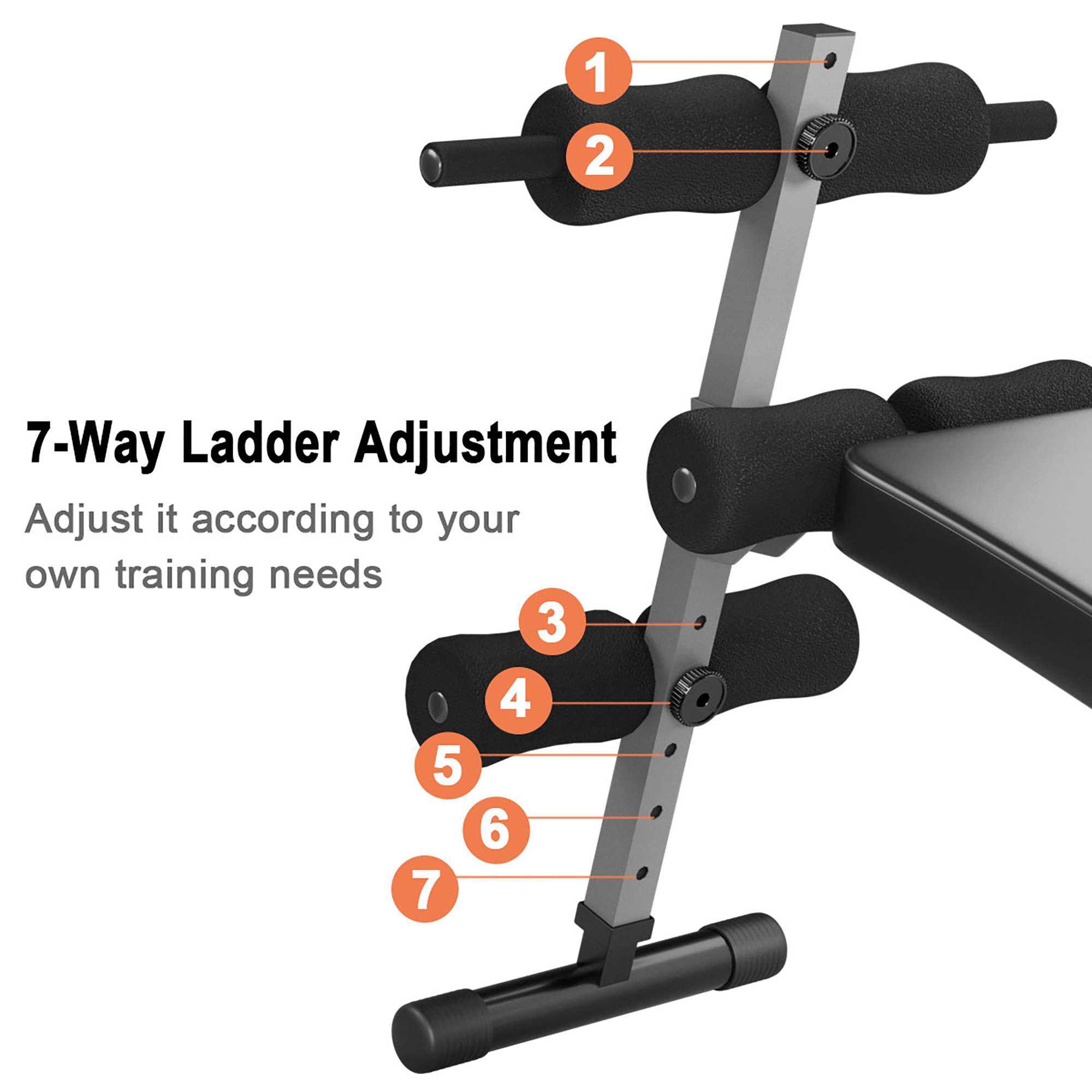 Adjustable Arc-Shaped Decline Sit up Slant Bench Crunch Board Fitness Workout - Image 5
