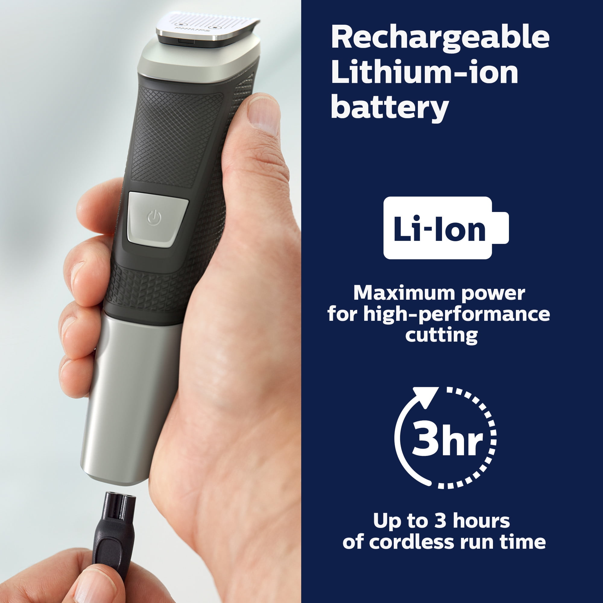 Philips Norelco Multigroom Series 5000 (MG5750/49) 18 Piece, Beard Face, Hair, Body Hair Trimmer For Men - No Blade Oil - Image 7