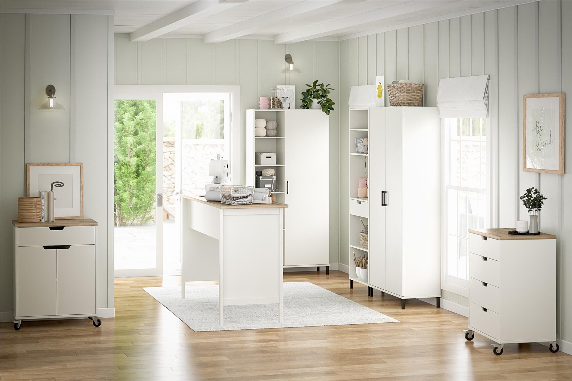 Versa 36" Wide 2 Door Storage Cabinet, White - Image 3