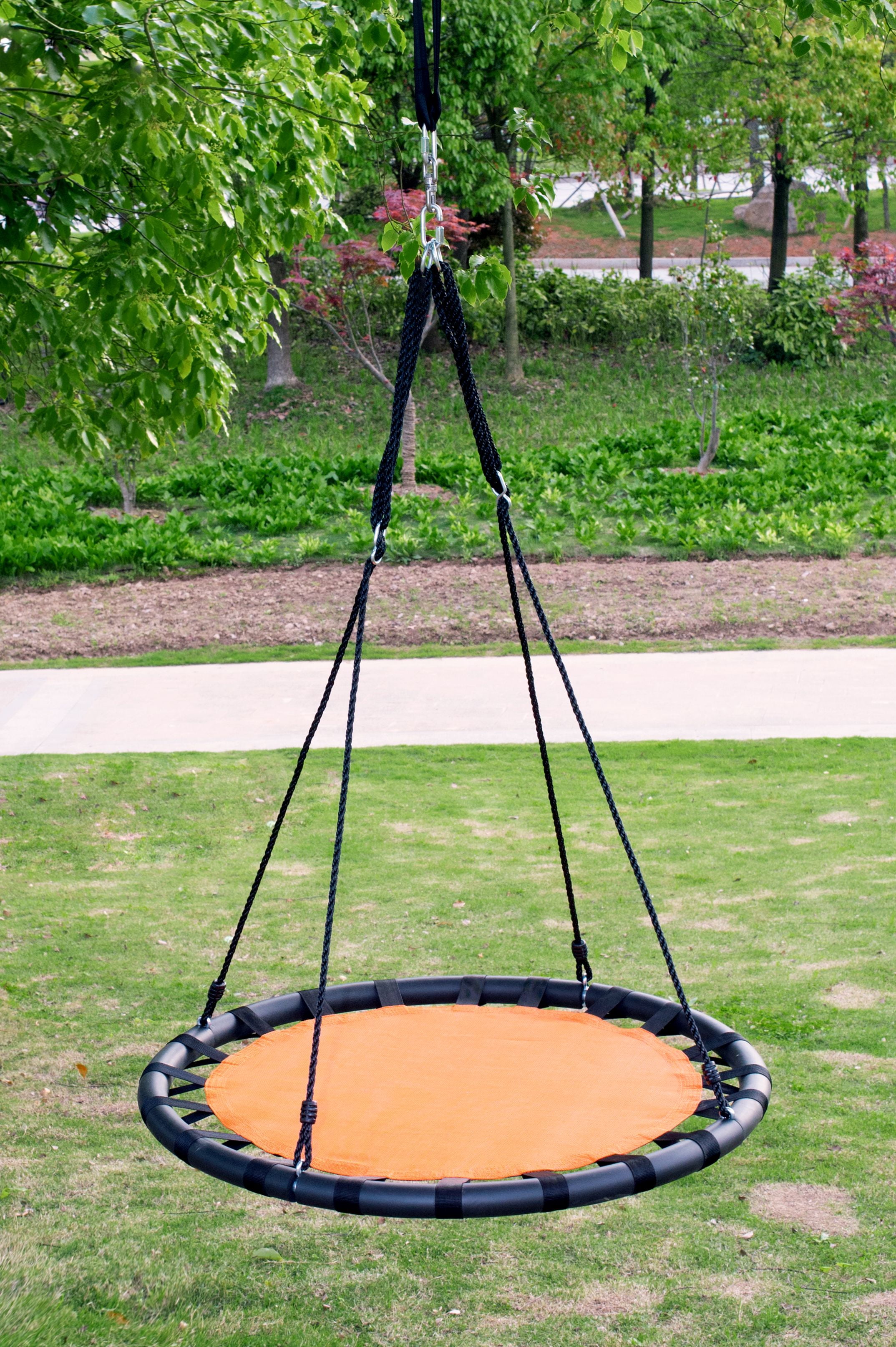 Clevr 40" Tree Net Web Saucer Round Swing, Adjustable 71" Height Rope, 600 lbs - Image 9