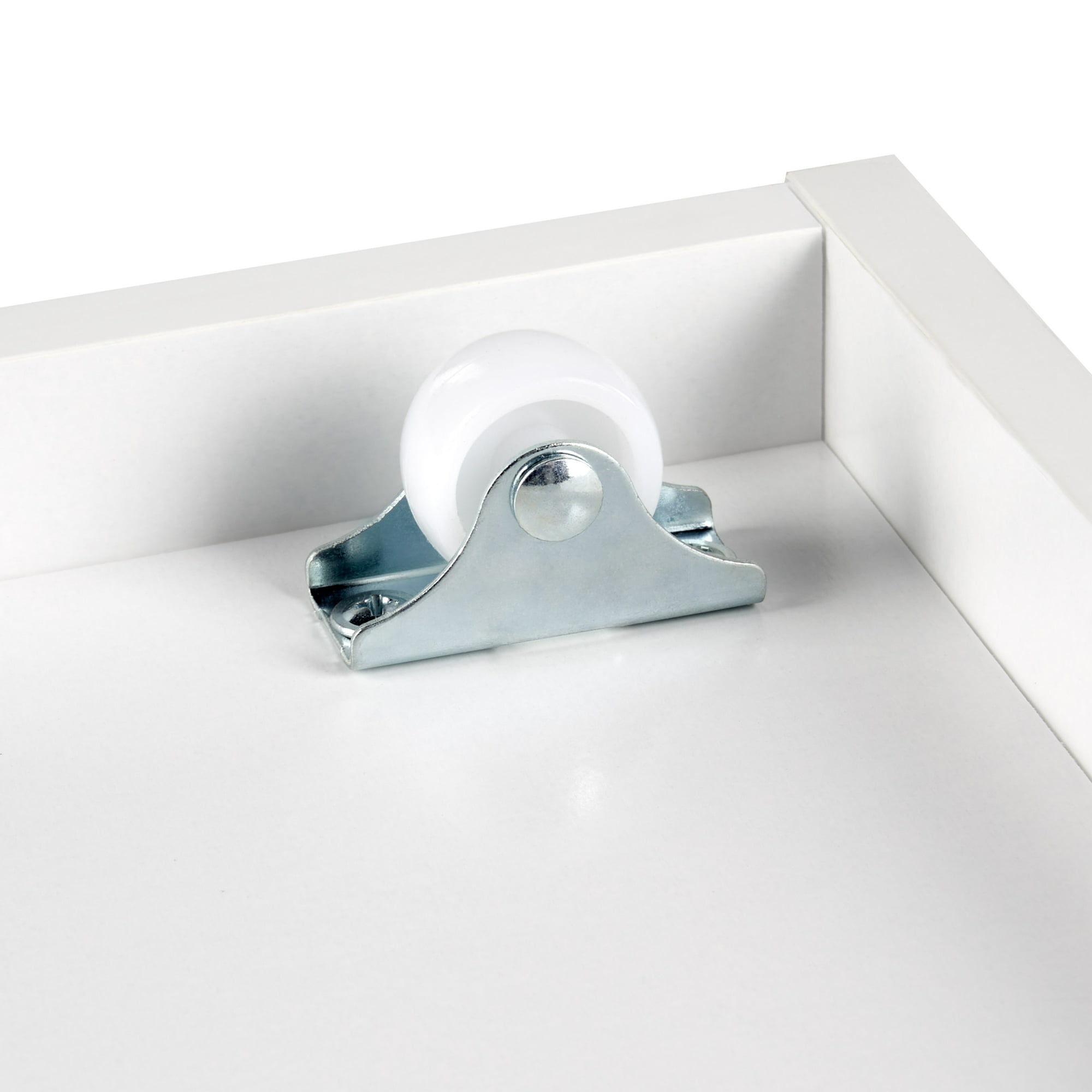 Your Zone Kids Toy Storage Cabinet with Three Rolling Bins, White Finish - Image 7