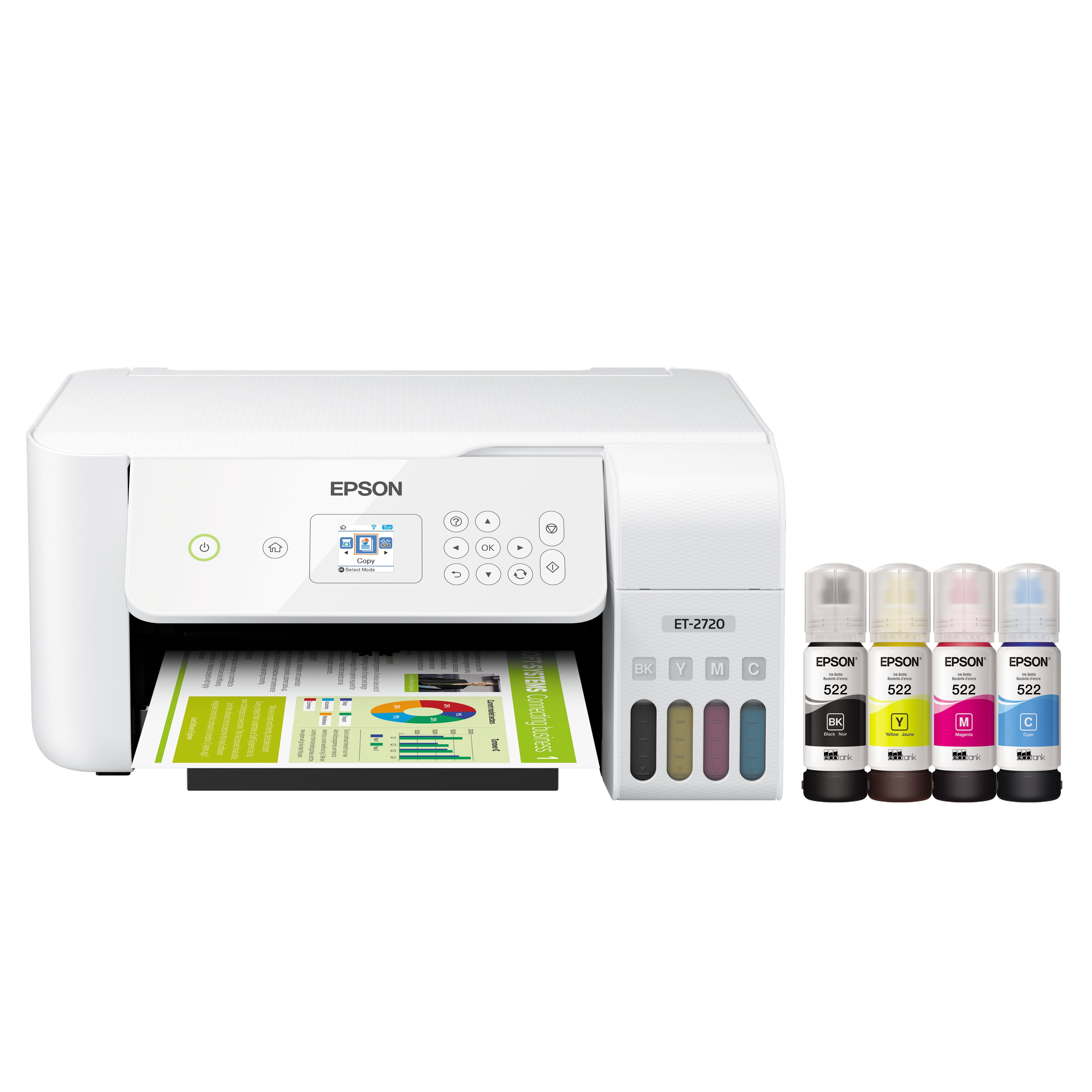 Epson EcoTank ET-2720 Wireless All-in-One Color Supertank Printer - White - Image 6