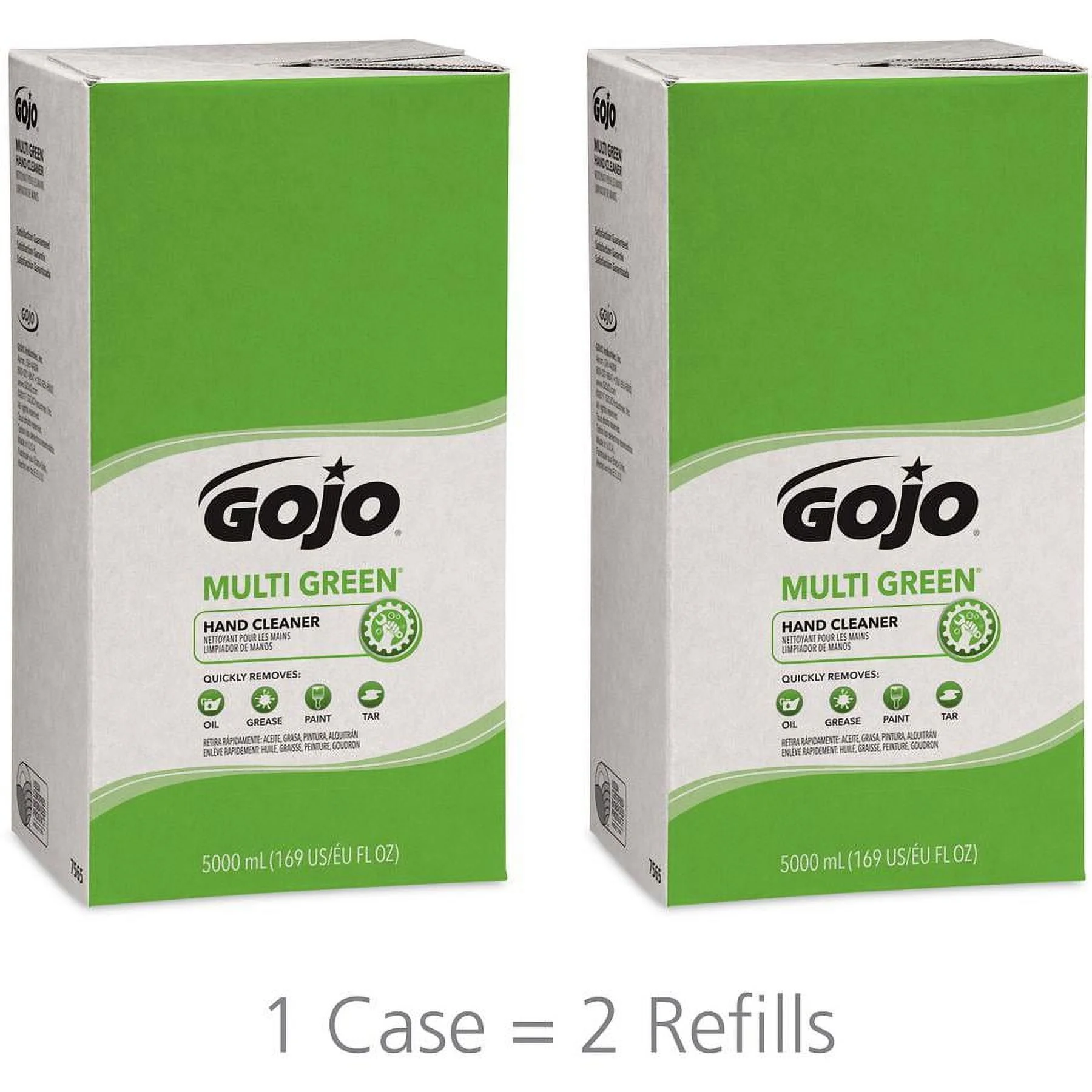 Gojo Pro TDX 5000 Refill Multi Green Hand Cleaner Citrus Scent - 1.3 gal (5 L) - Soil Remover, Dirt Remover - Hand - Green - Non-abrasive - 2 / Carton - Image 4