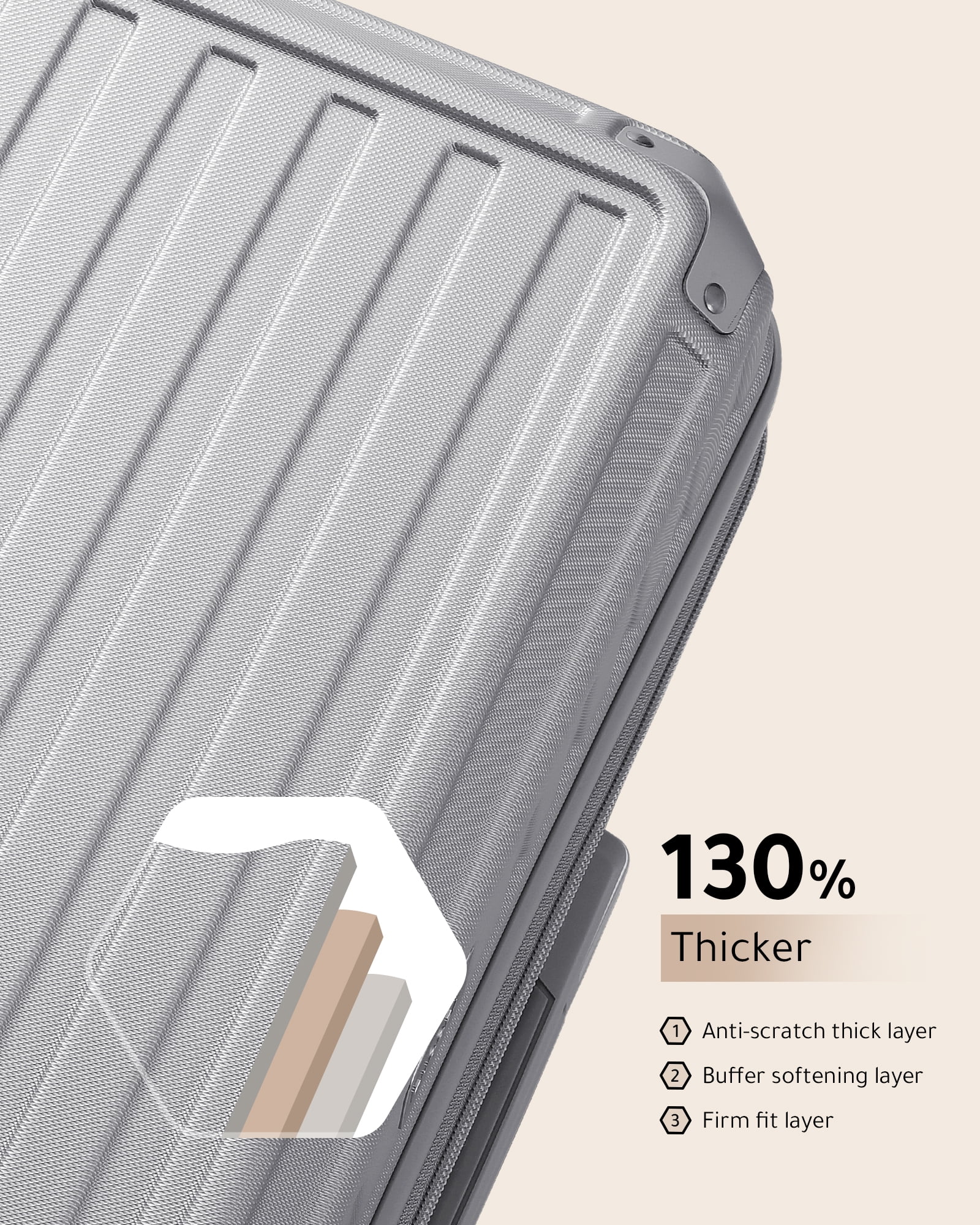 YOETEY Carry on Luggage, Hardside PC Expandable Suitcase 22x14x19 with Wheels for Adult 20 inch - Image 7