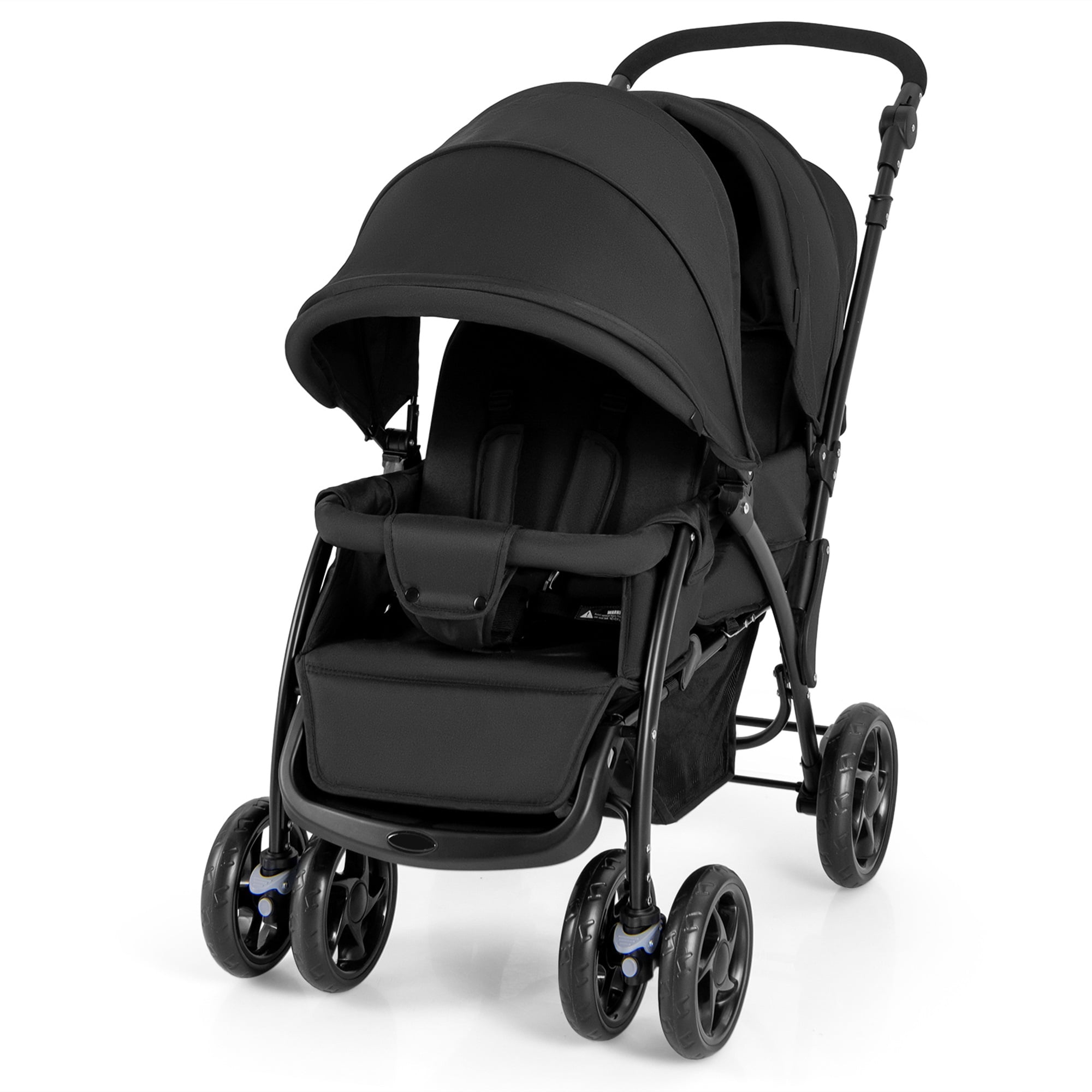 Costway Double Stroller Foldable Baby Twin Lightweight Travel Stroller Infant Pushchair Black - Image 6