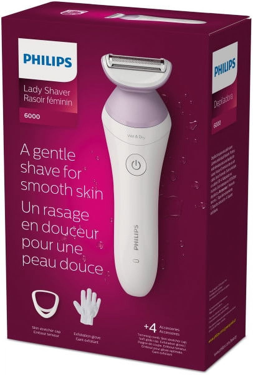 Philips Lady Electric Shaver Series 6000, Cordless with 4 Accessories - Image 9