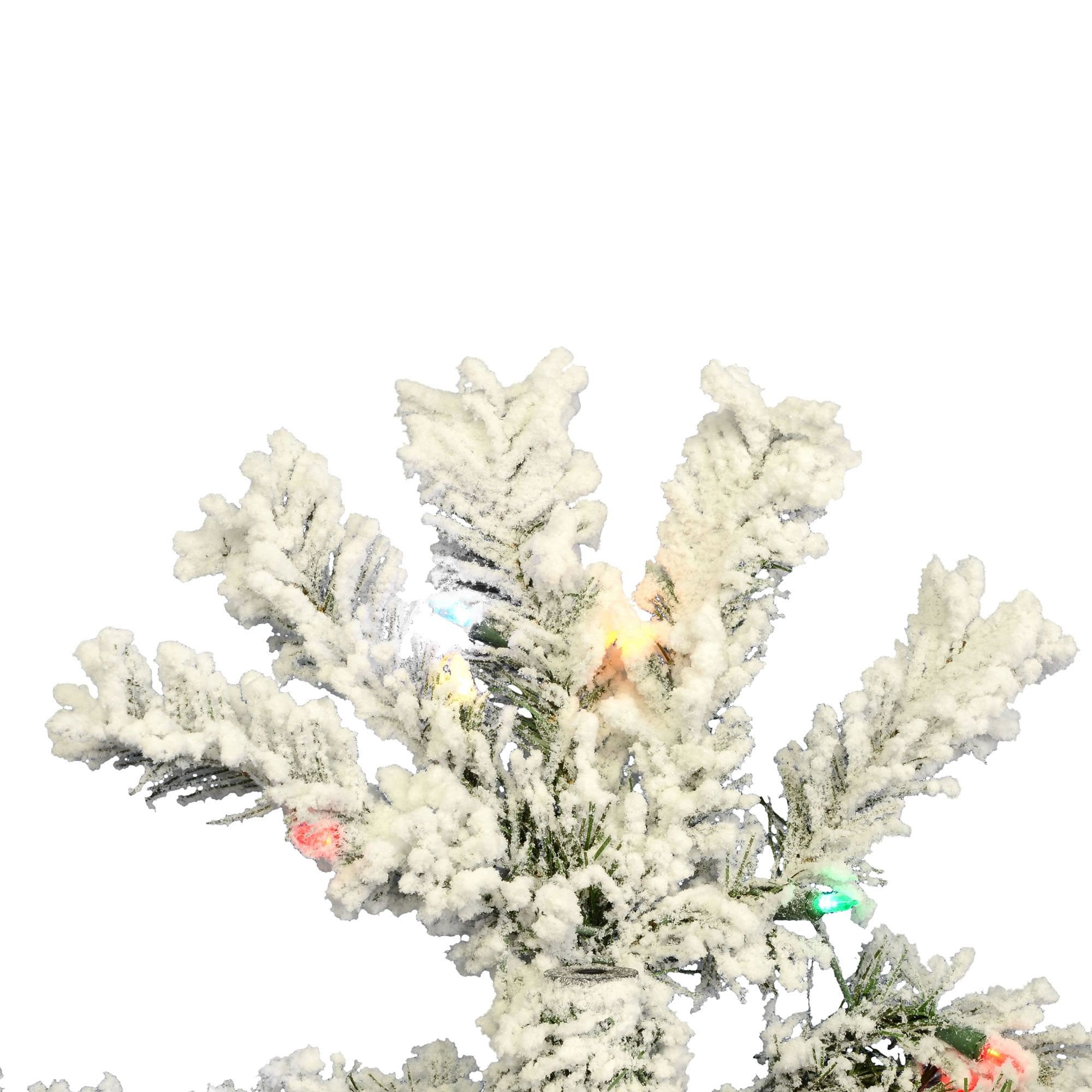 Vickerman 6.5' Flocked Pacific Artificial Christmas Tree, Multi-Colored LED Lights - Image 4